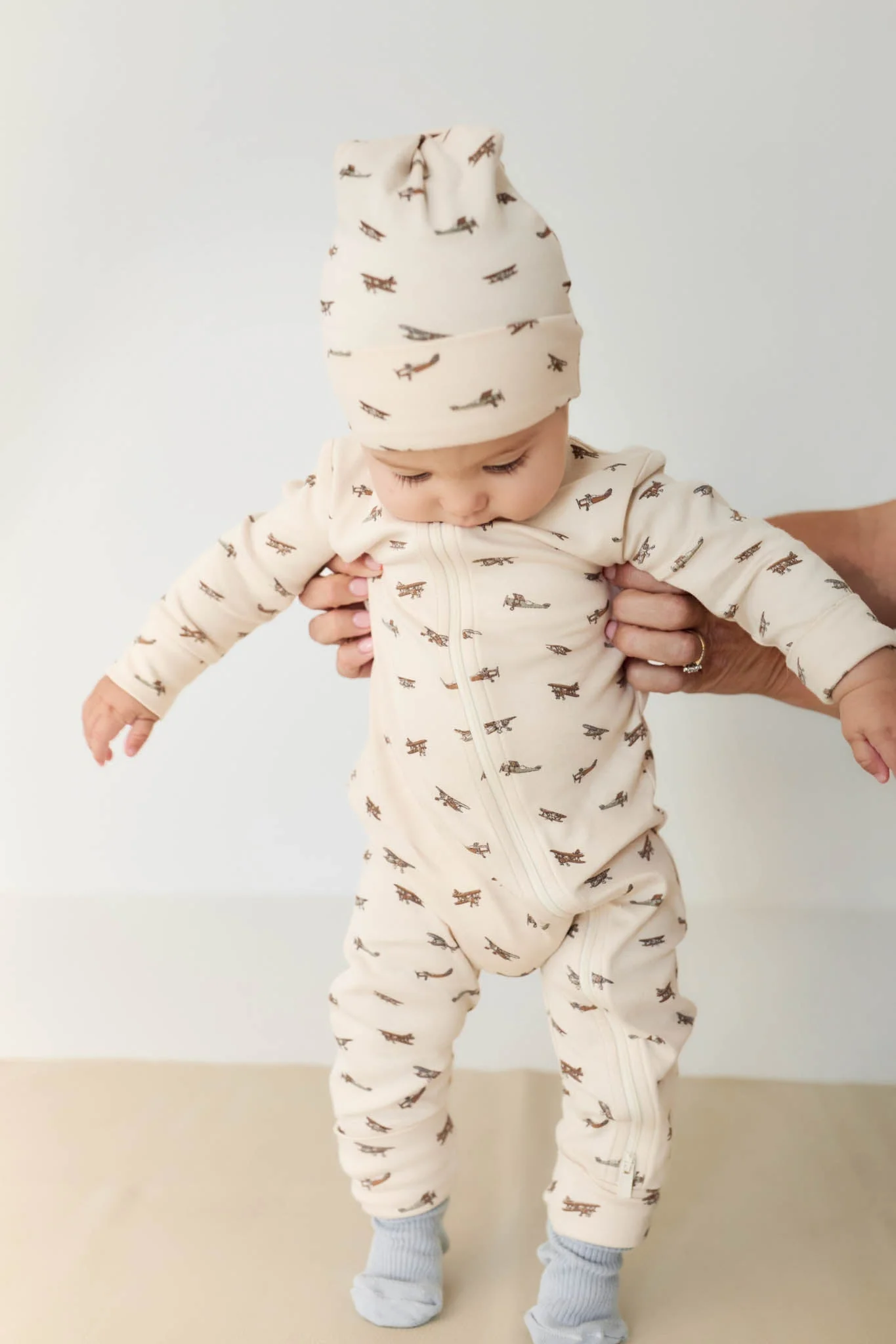 Organic Cotton Knot Beanie - Avion Shell - Image 6