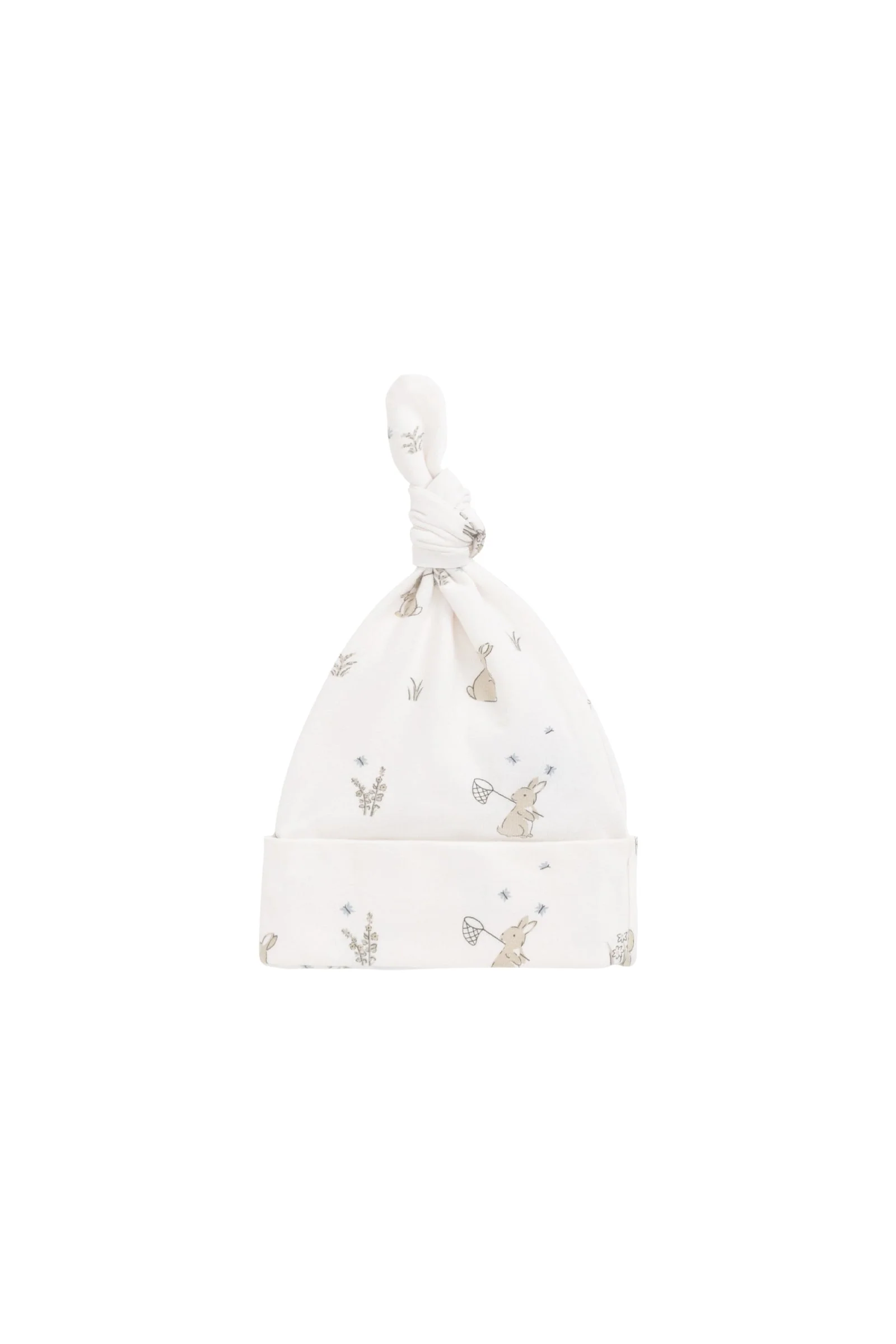 Organic Cotton Knot Beanie - Lapin Jardin