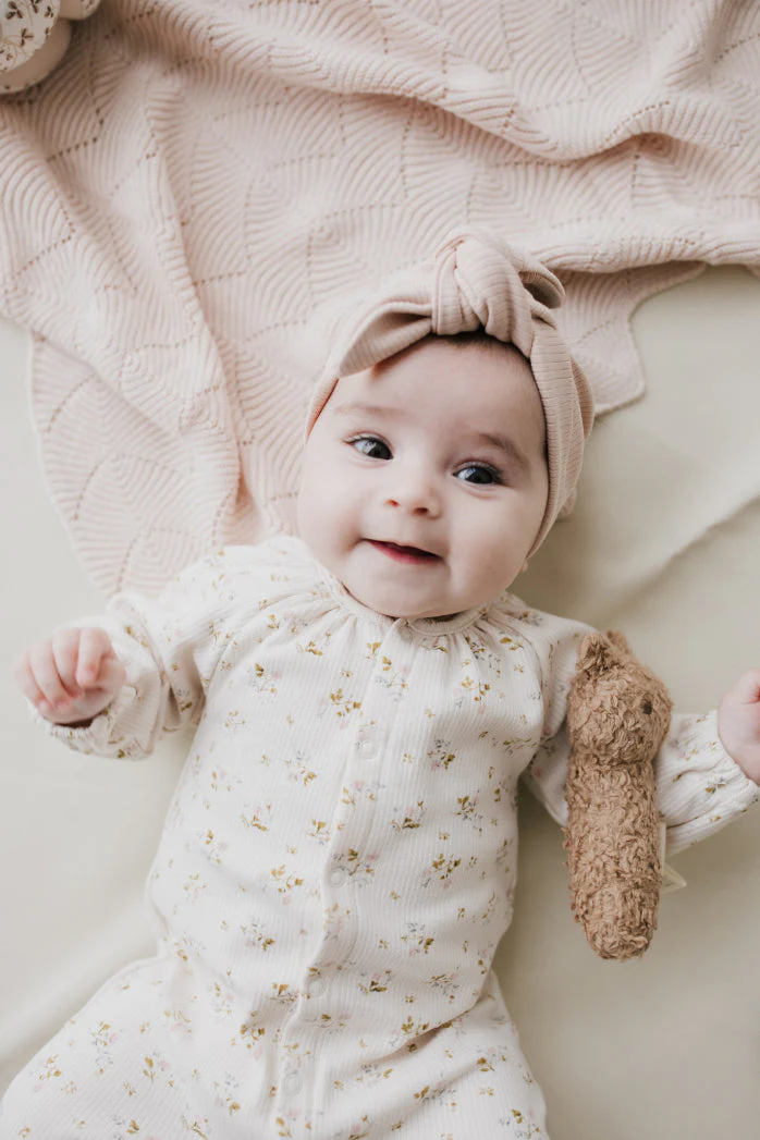 Organic Cotton Lilian Headband - Rose Dust - Image 2