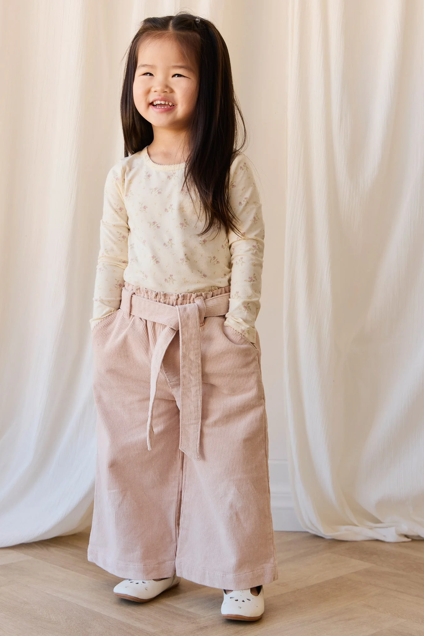 Organic Cotton Long Sleeve Top - Thelma Parchment