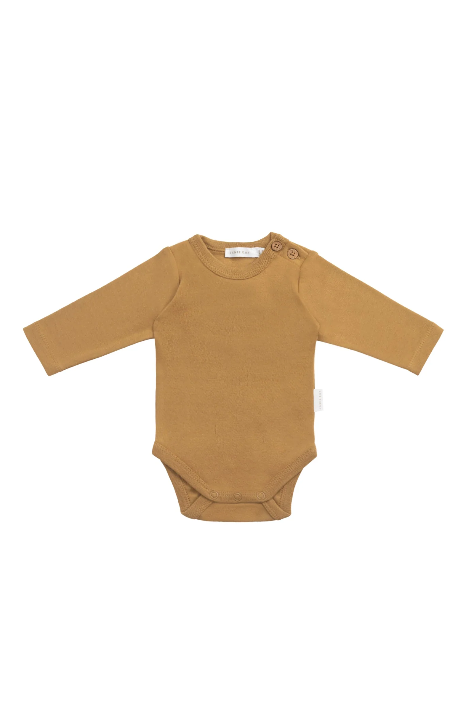 Organic Cotton Marlo Long Sleeve Bodysuit - Golden
