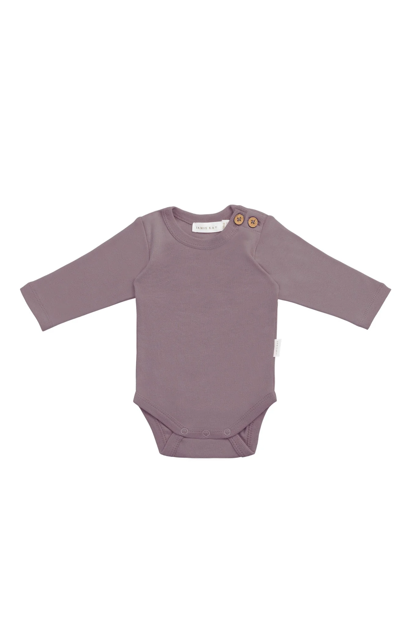 Organic Cotton Marlo Long Sleeve Bodysuit - Twilight