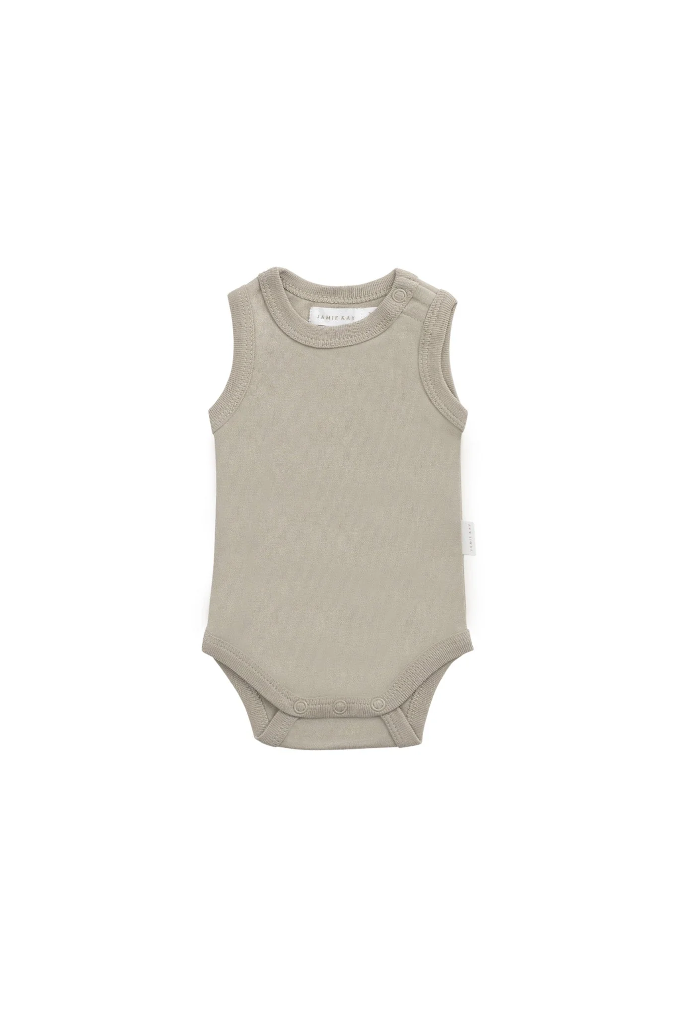 Organic Cotton Marlo Sleeveless Bodysuit - Sage