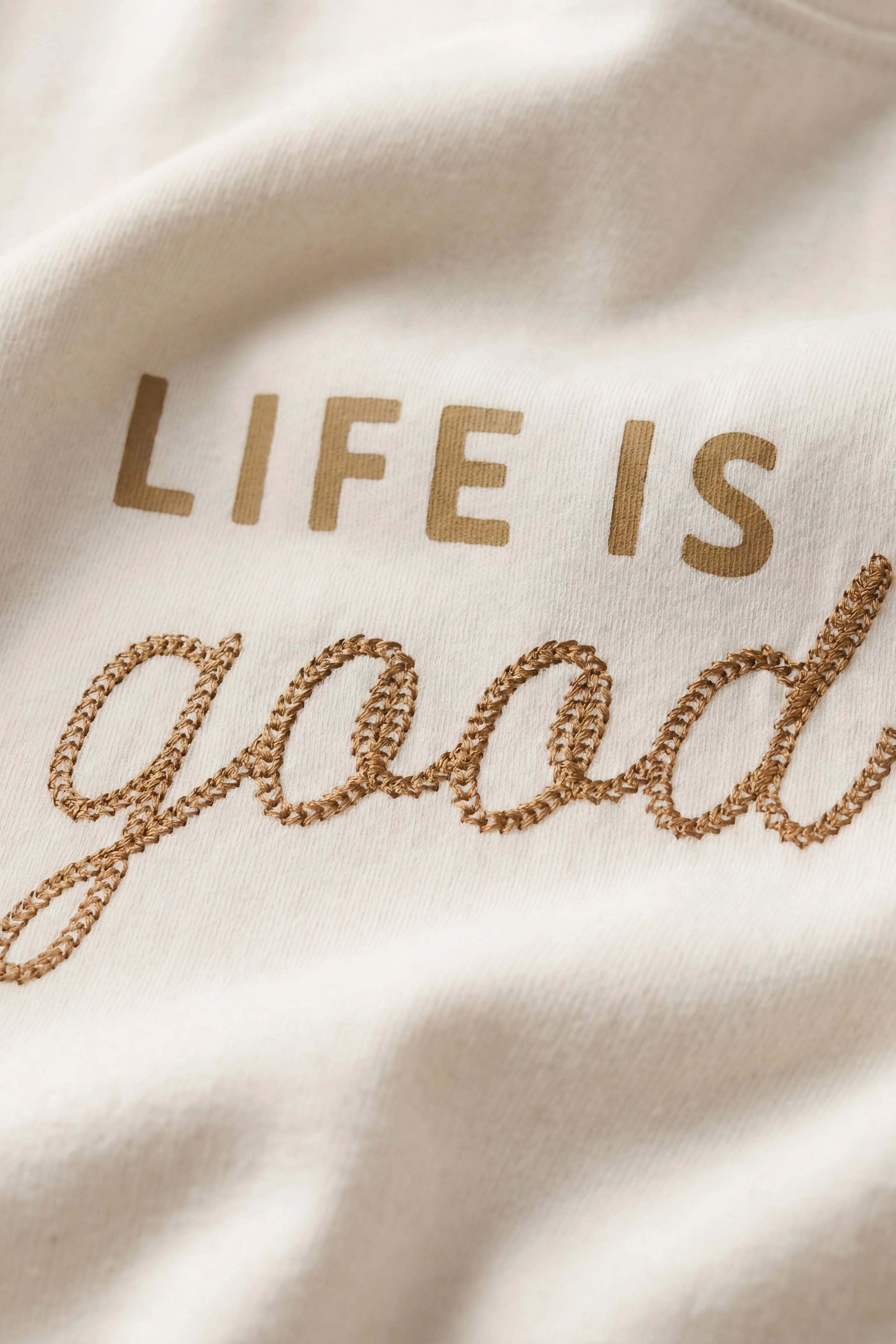 Organic Cotton Marshall Long Sleeve Top - Cloud Life is Good - Image 2