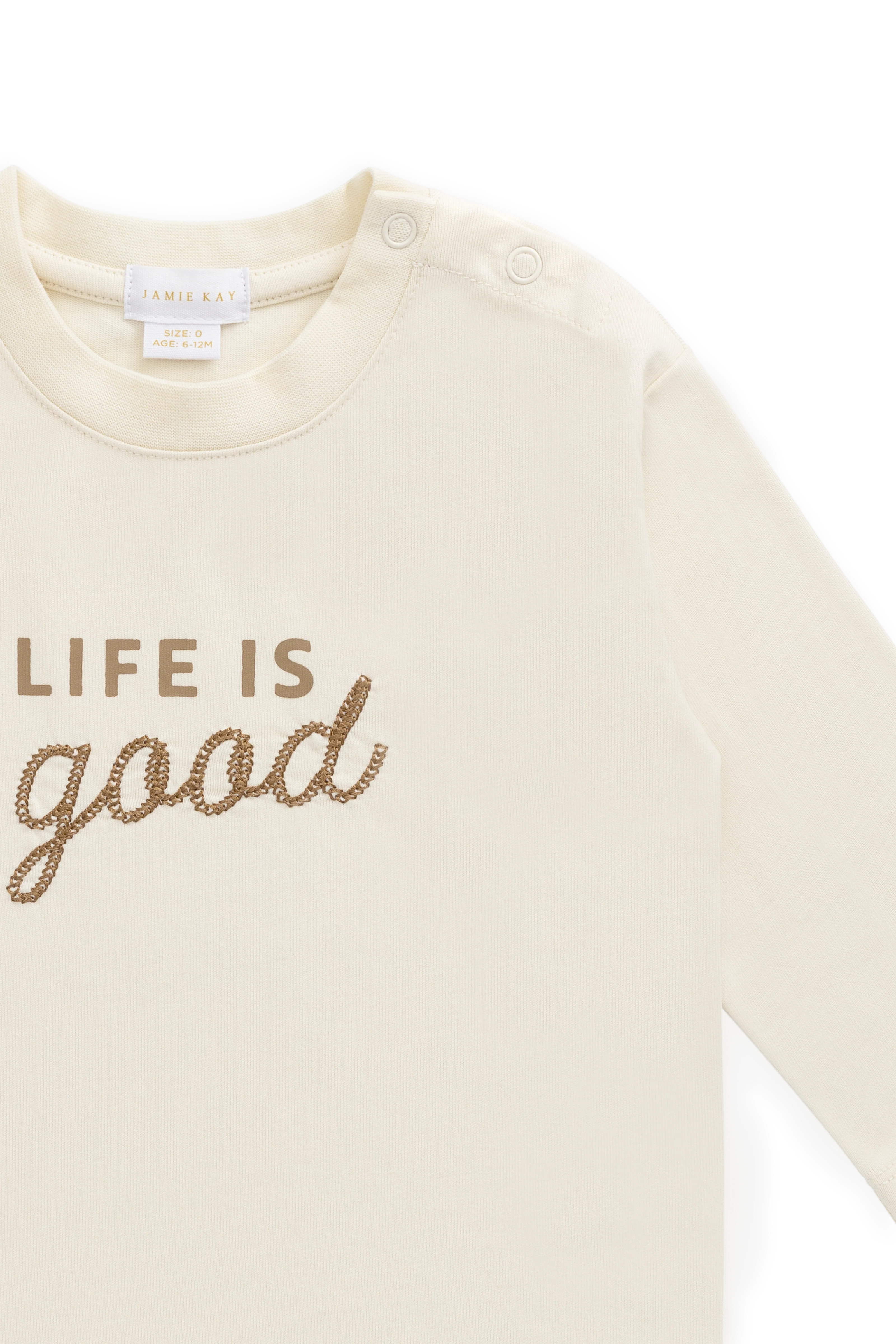 Organic Cotton Marshall Long Sleeve Top - Cloud Life is Good - Image 3
