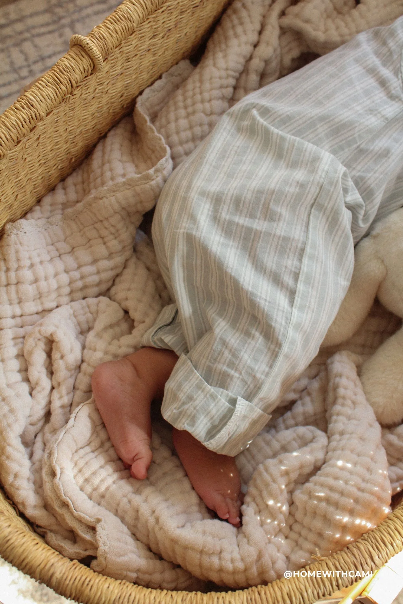 Organic Cotton Milo Jumpsuit - Variegated Stripe Shoreline - Image 6