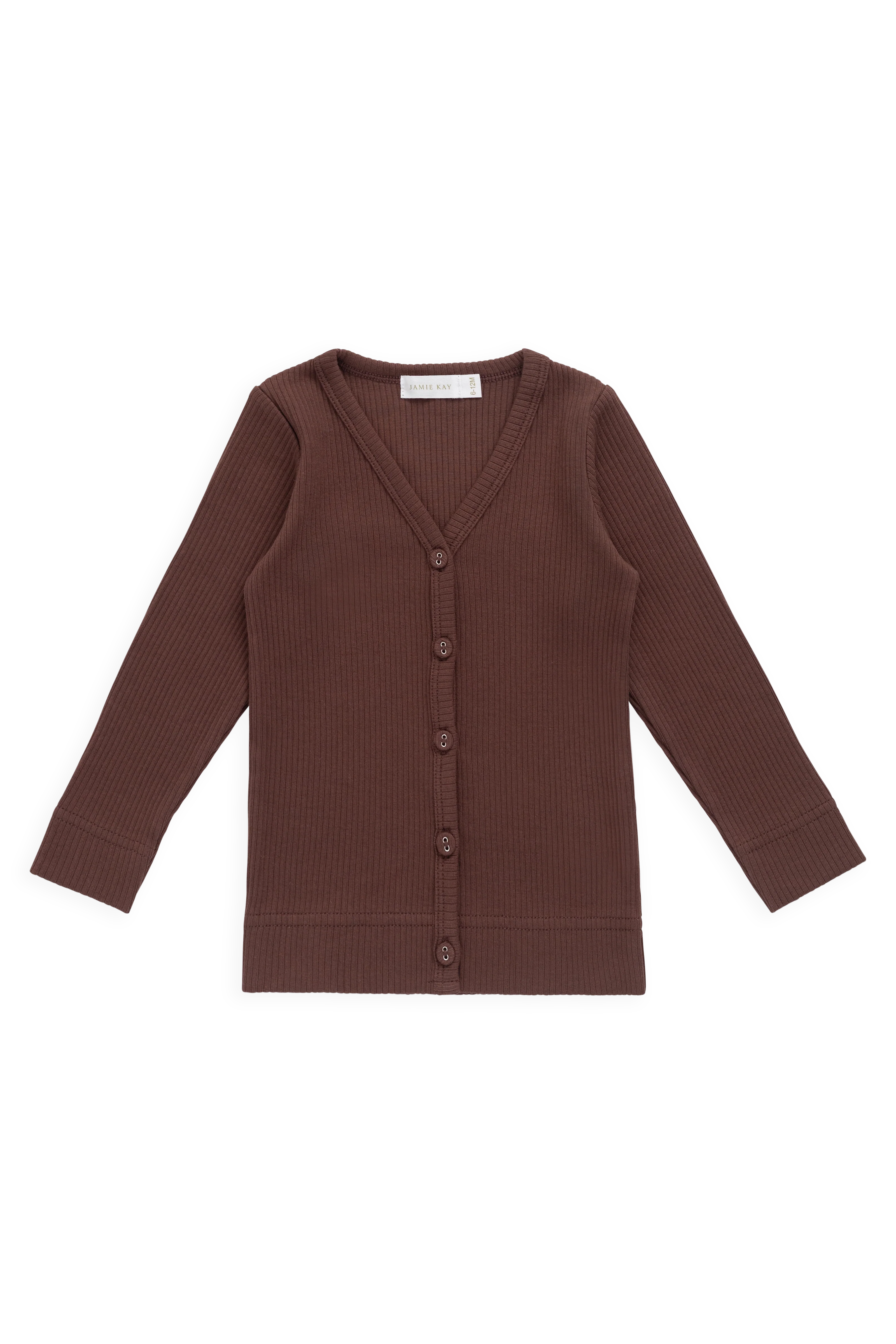 Organic Cotton Modal Cardigan - Burnt Cinnamon - Image 2
