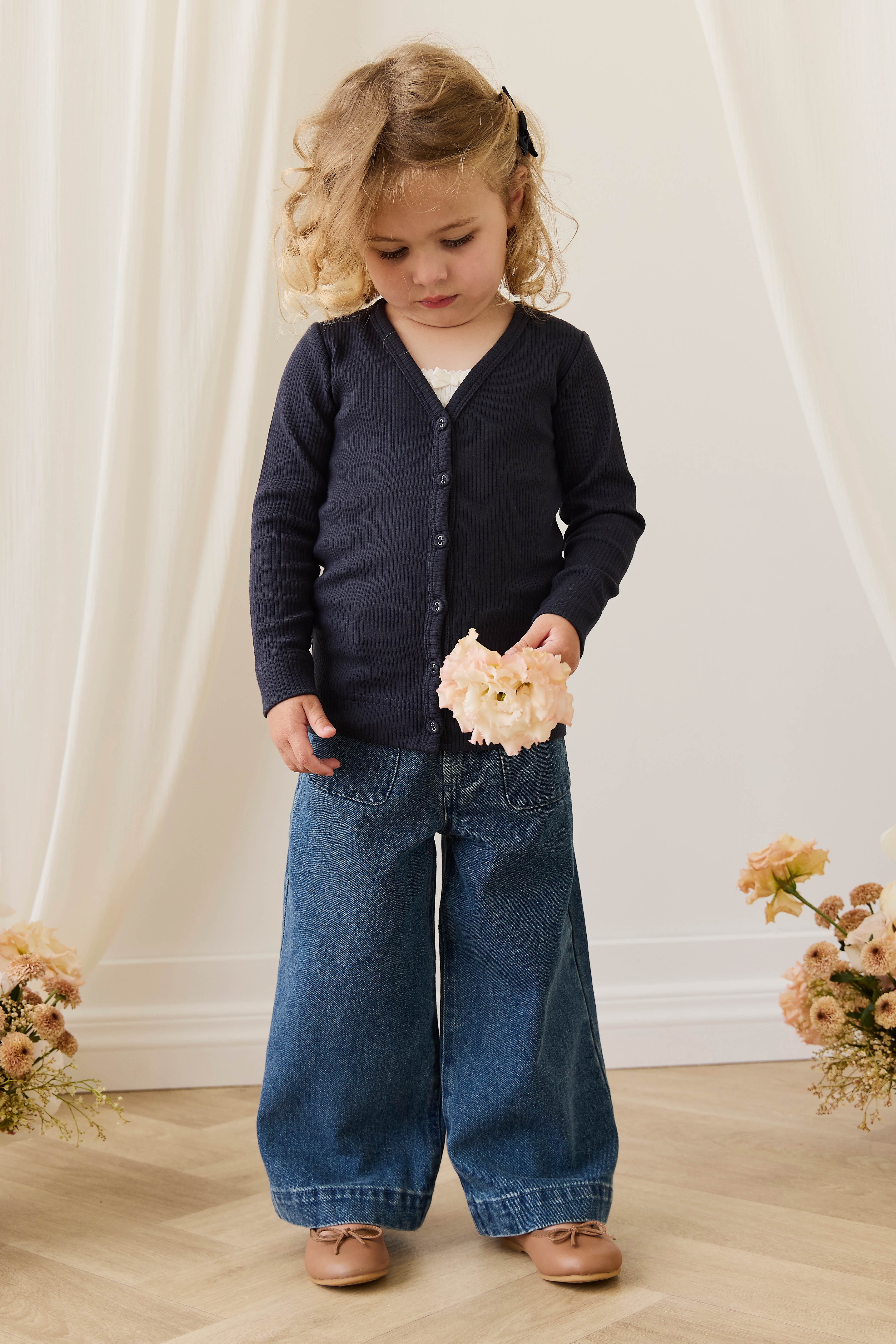 Organic Cotton Modal Cardigan - Eclipse - Image 4