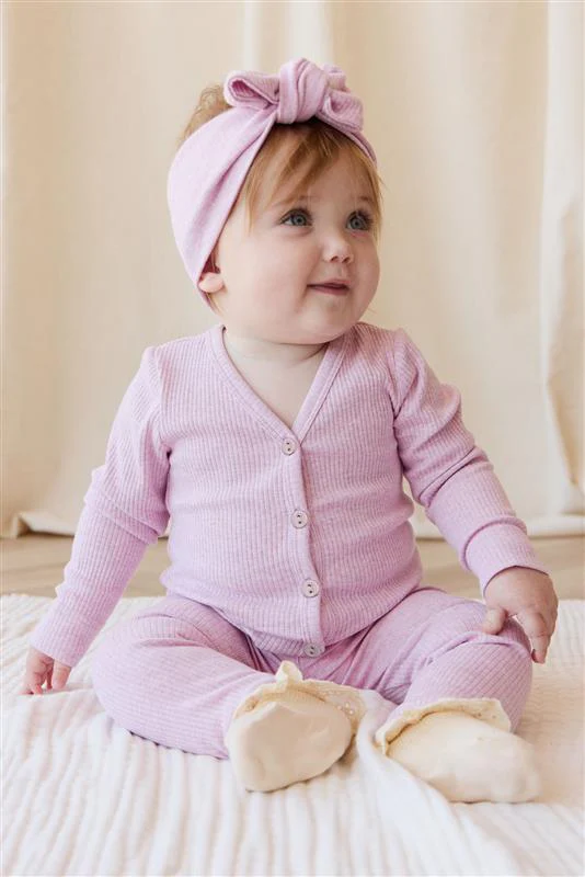 Organic Cotton Modal Cardigan - Orchid Marle