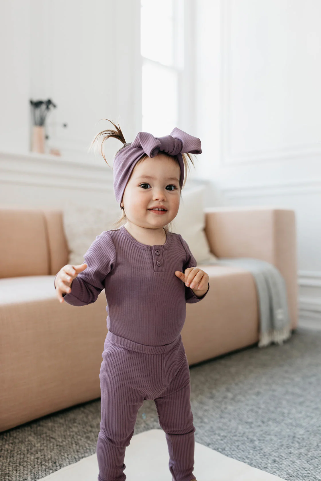 Organic Cotton Modal Headband - Mauve - Image 4