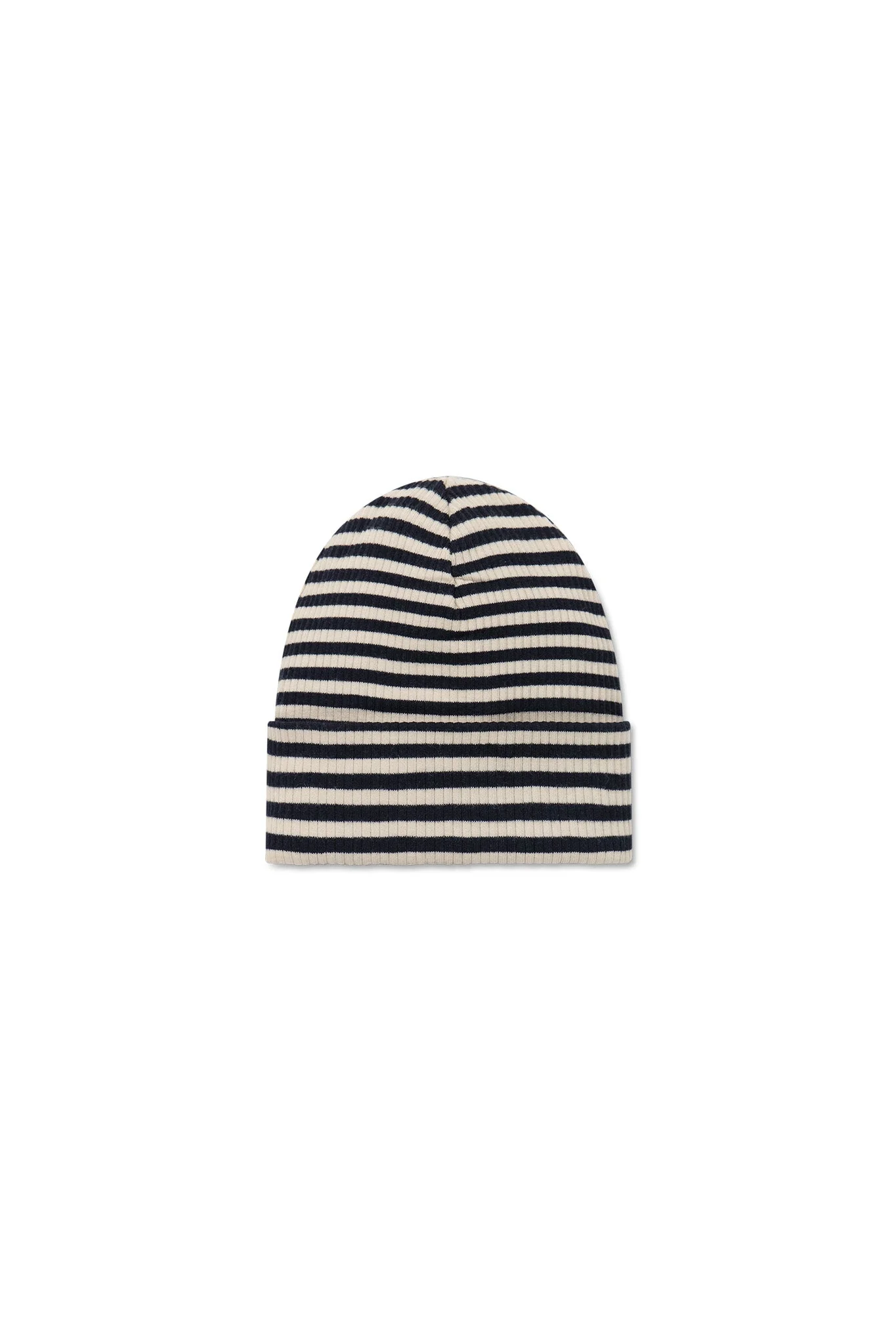 Organic Cotton Modal Lennon Beanie - Narrow Stripe Constellation/Soft Clay - Image 3