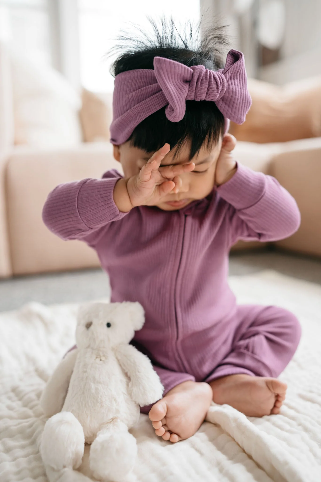 Organic Cotton Modal Lilian Headband - Berry Jam - Image 3