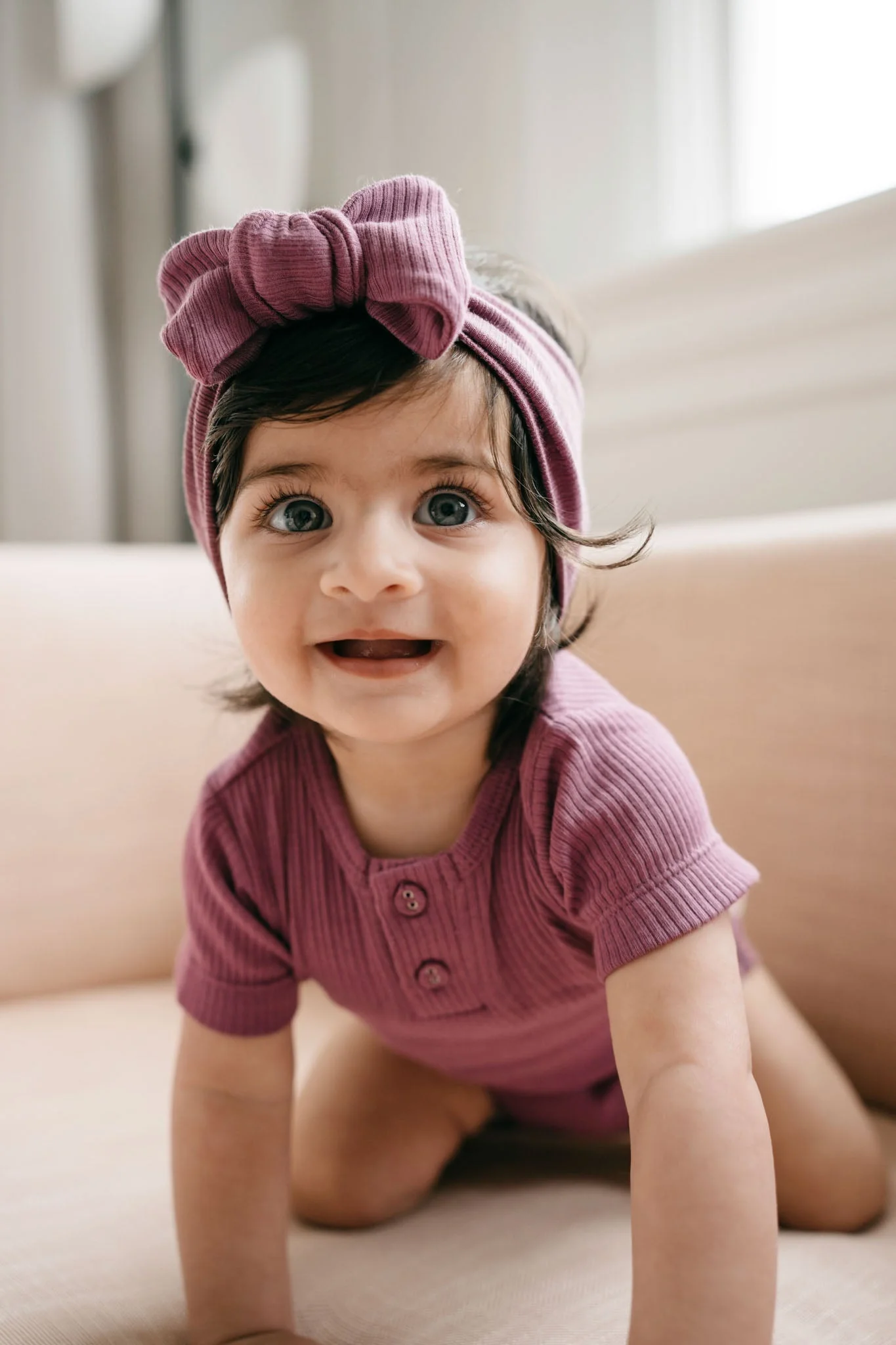 Organic Cotton Modal Lilian Headband - Grape - Image 3