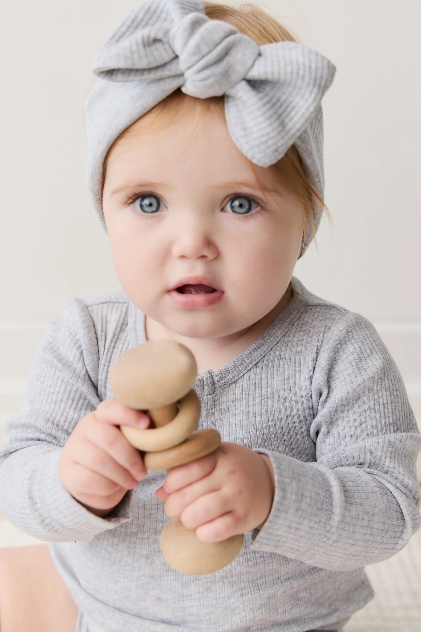 Organic Cotton Modal Lilian Headband - Light Grey Marle