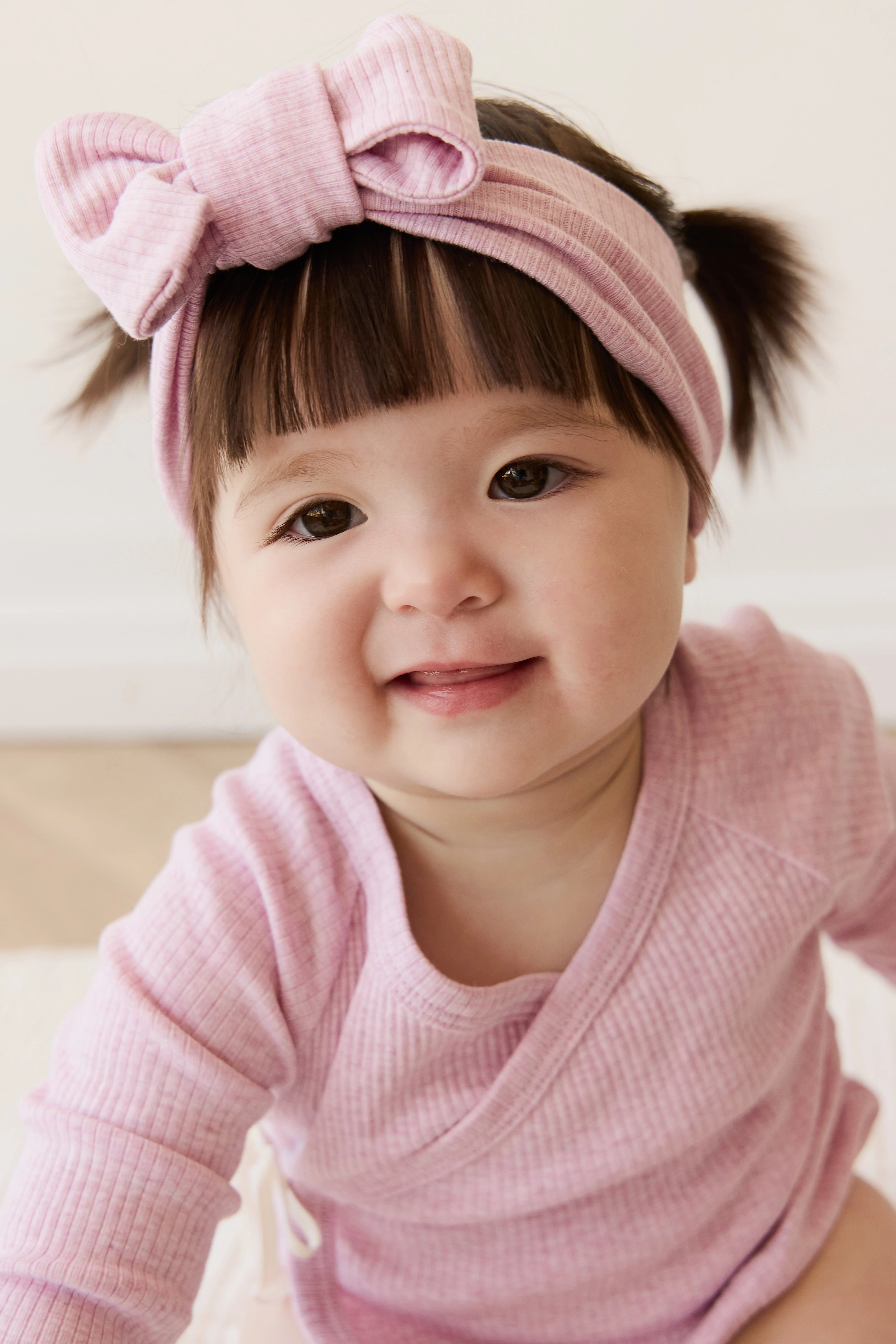 Organic Cotton Modal Lilian Headband - Orchid Marle - Image 3