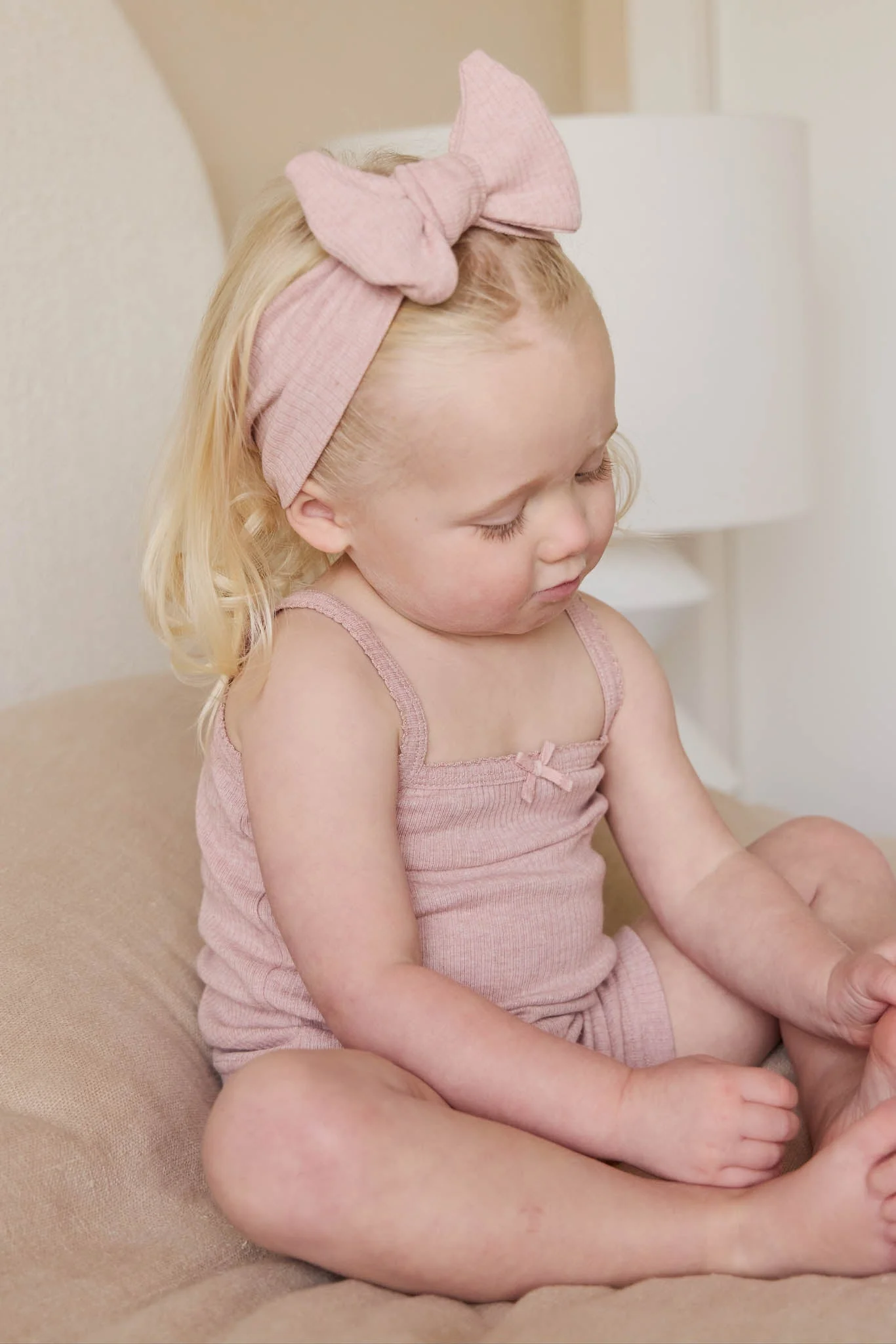 Organic Cotton Modal Lilian Headband - Peony Marle