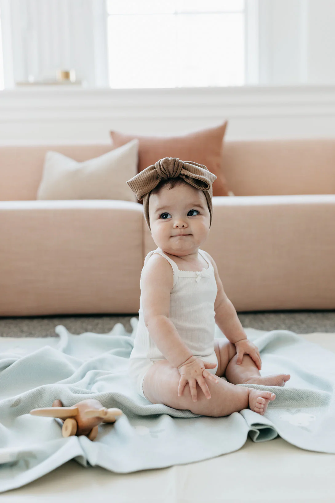 Organic Cotton Modal Singlet Bodysuit - Milk - Image 10