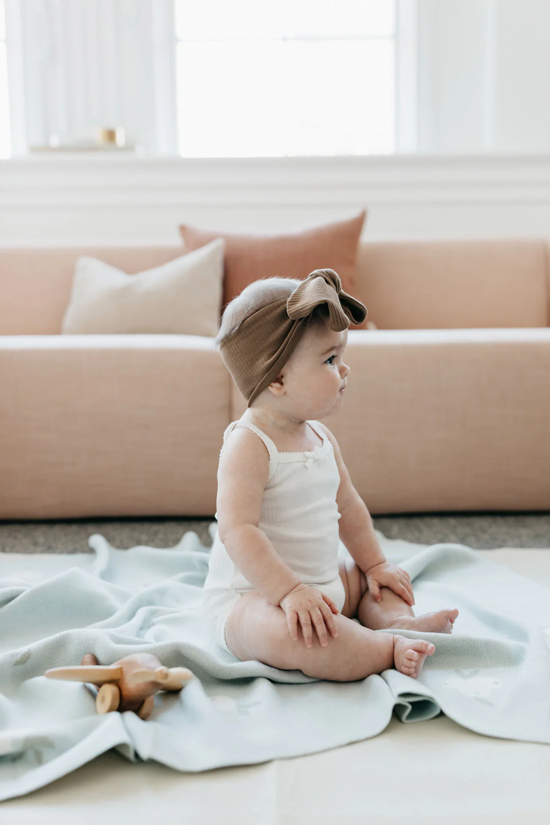 Organic Cotton Modal Singlet Bodysuit - Milk - Image 11