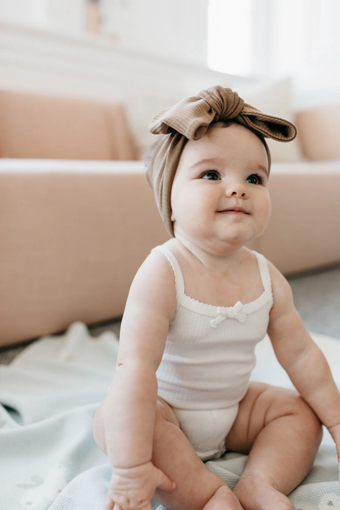 Organic Cotton Modal Singlet Bodysuit - Milk - Image 6