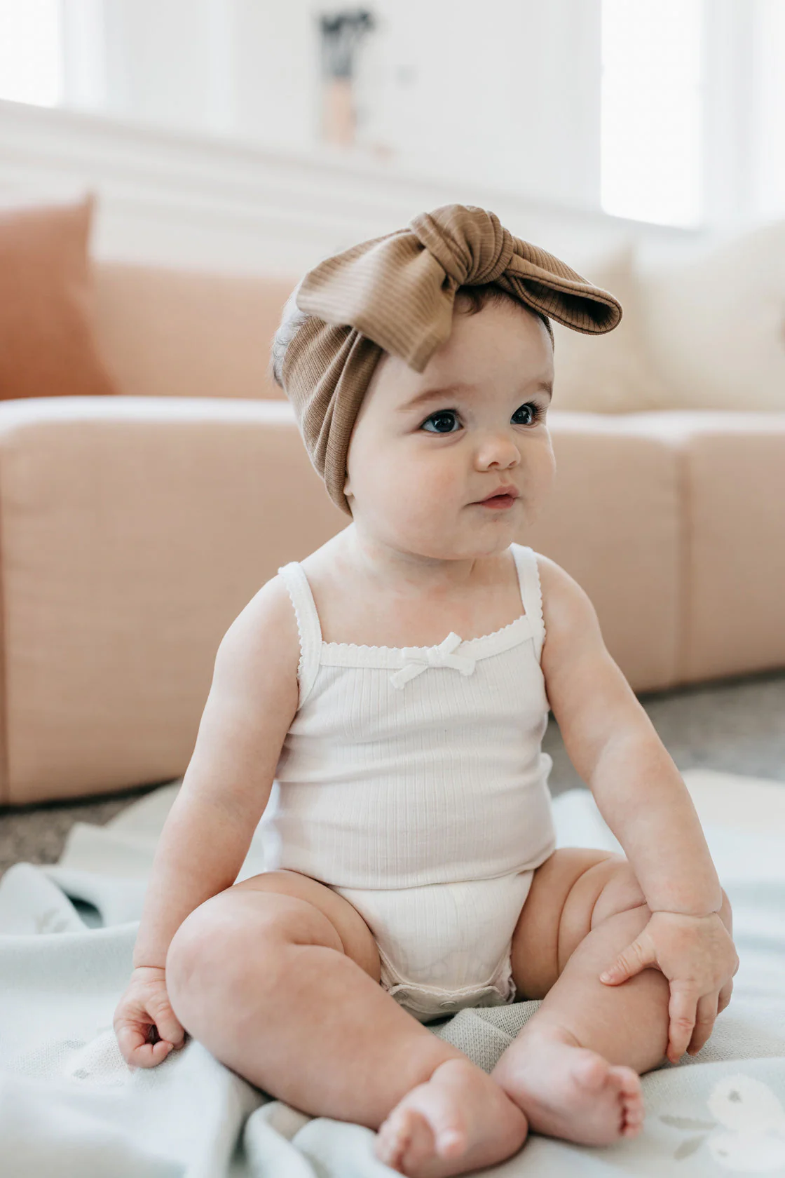 Organic Cotton Modal Singlet Bodysuit - Milk - Image 7