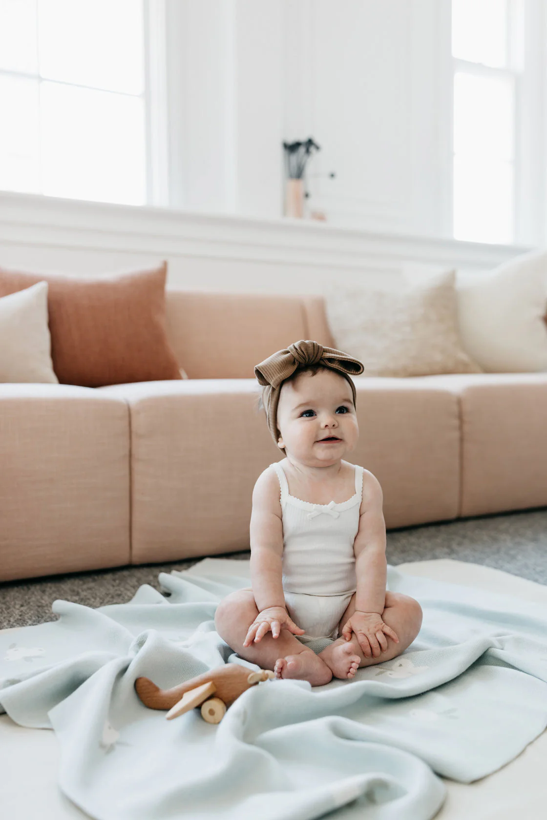 Organic Cotton Modal Singlet Bodysuit - Milk - Image 8