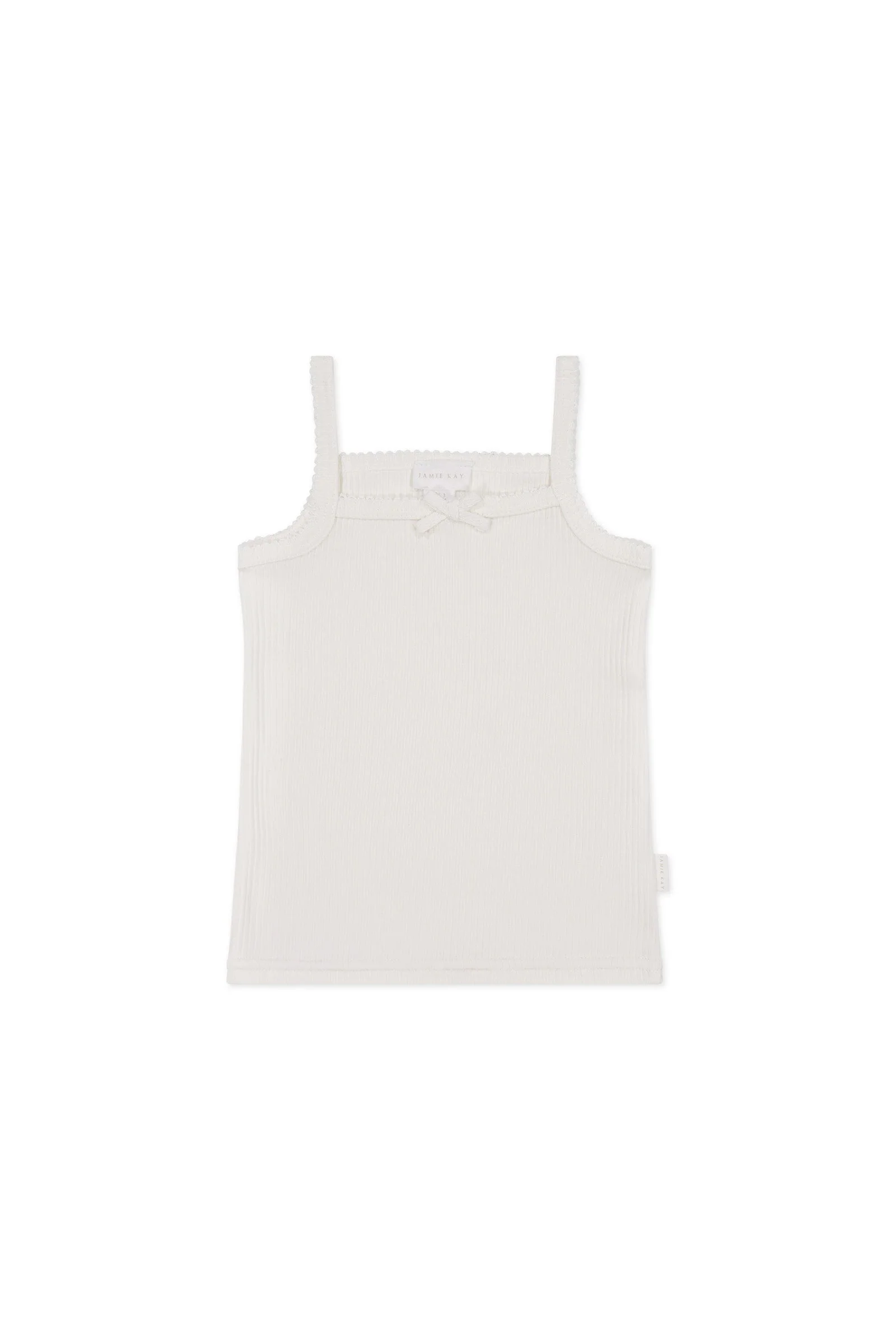 Organic Cotton Modal Singlet - Milk - Image 2