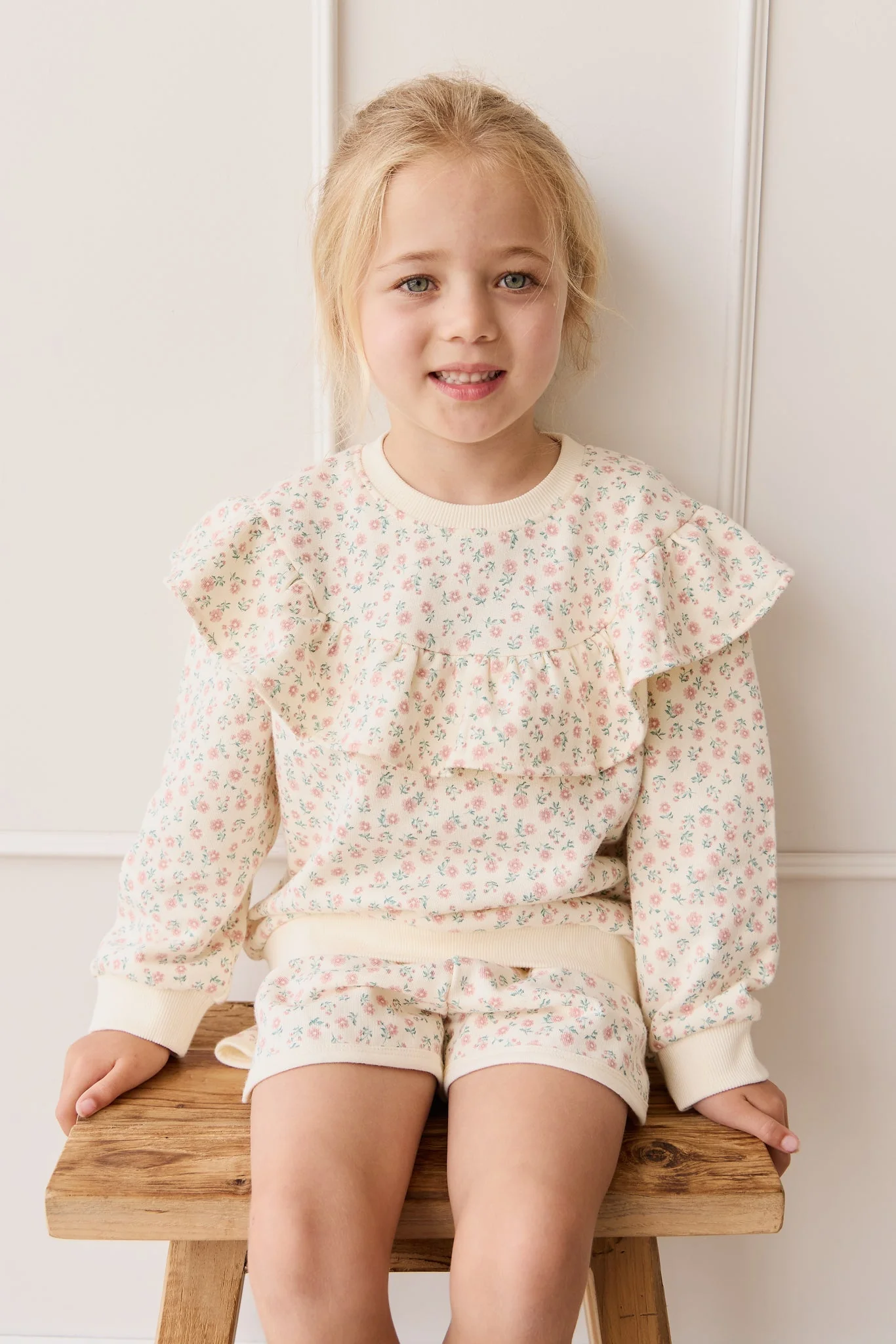 Organic Cotton Monroe Short - Posy Garden Pink