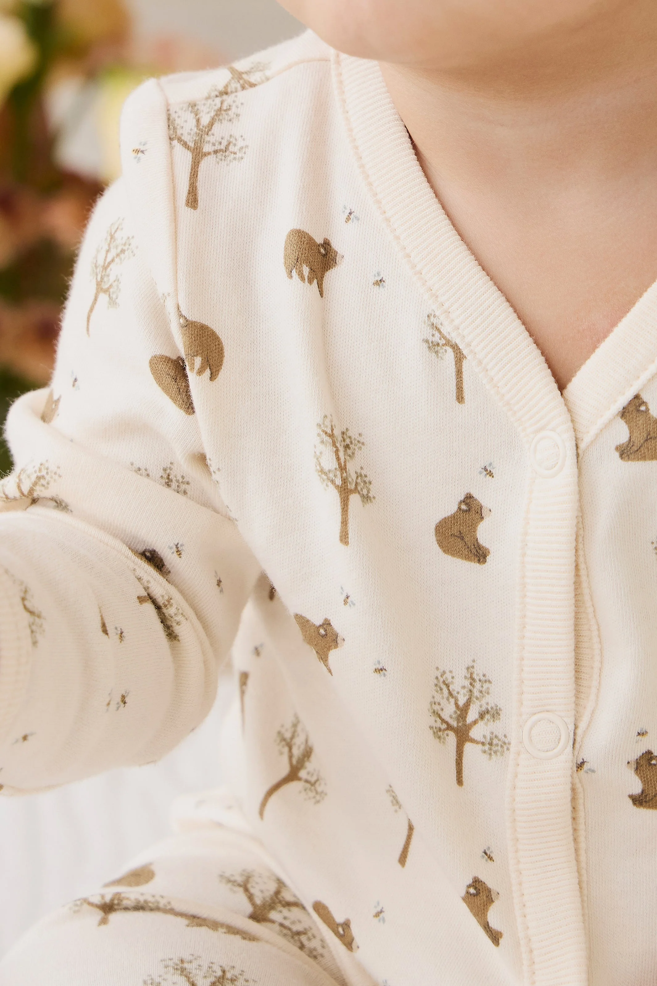 Organic Cotton Murphy Onepiece - Honey Bear Cloud - Image 4