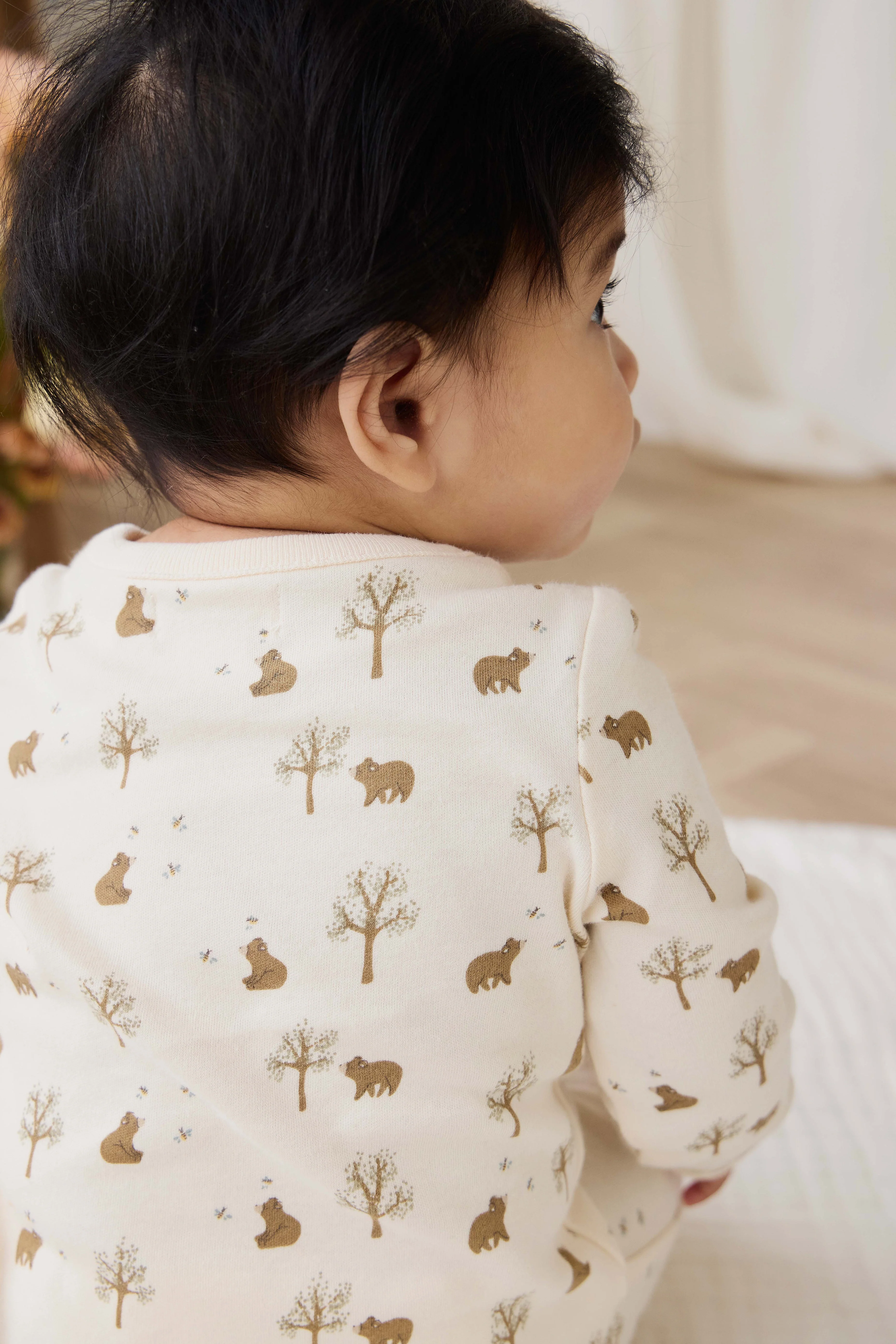 Organic Cotton Murphy Onepiece - Honey Bear Cloud - Image 5
