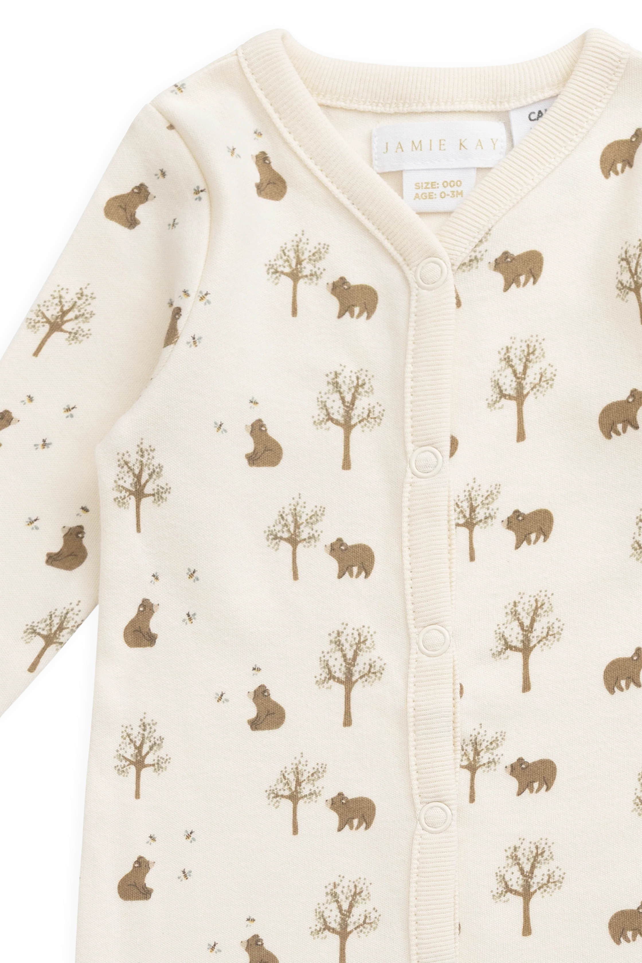 Organic Cotton Murphy Onepiece - Honey Bear Cloud - Image 6