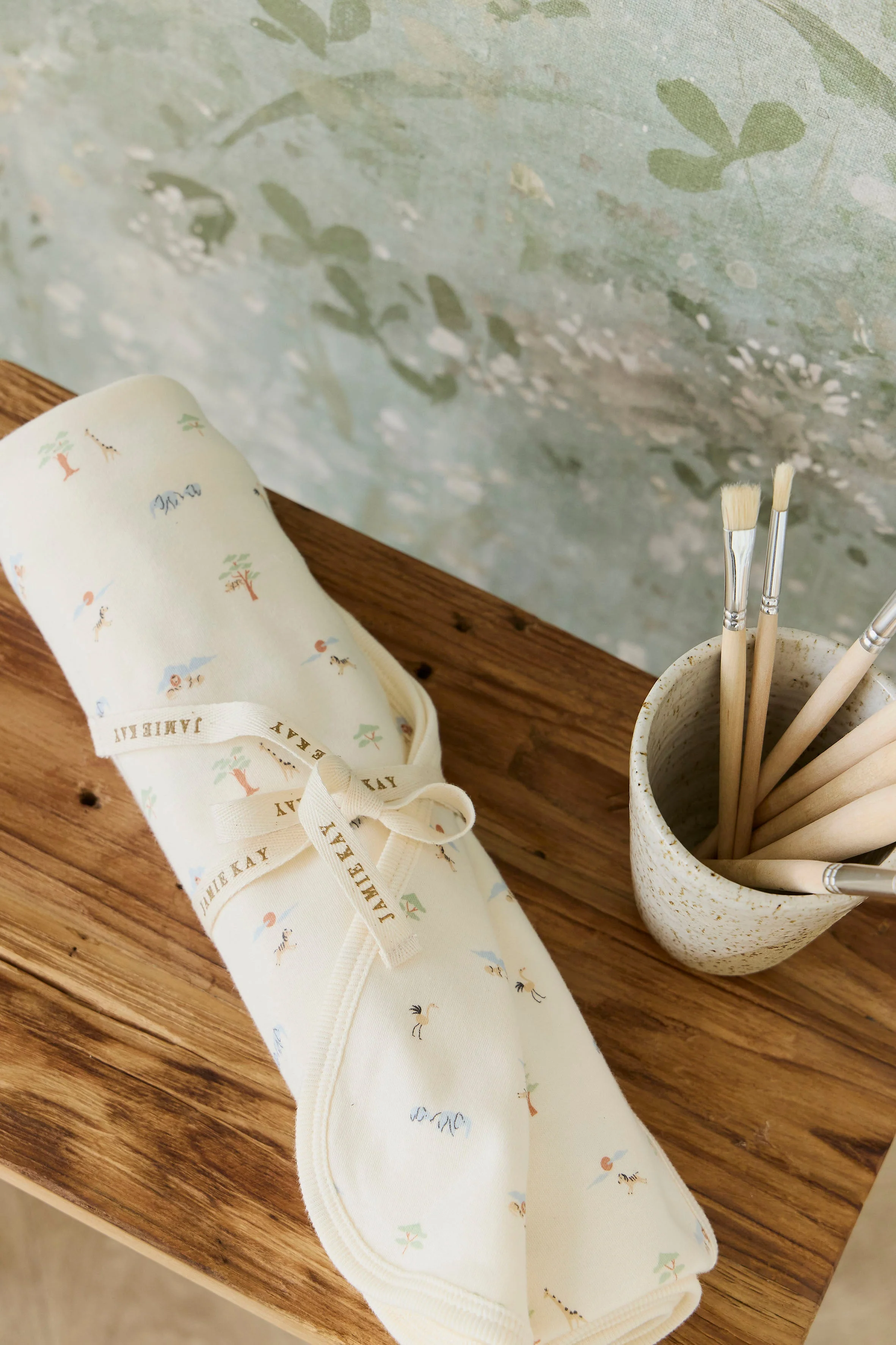 Organic Cotton Murphy Wrap - Savannah Animals Tofu - Image 3