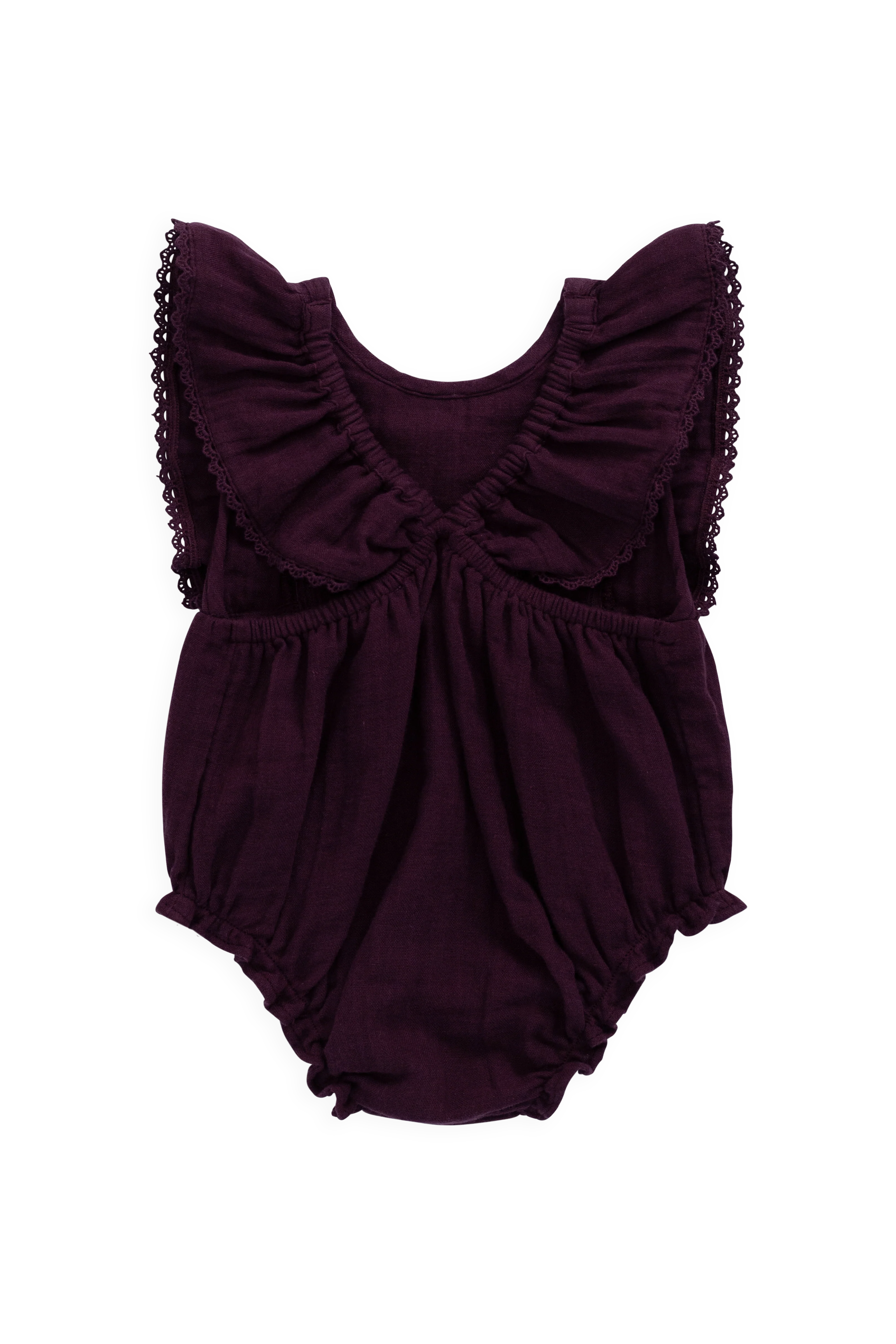 Organic Cotton Muslin Beatrice Playsuit - Fig - Image 14