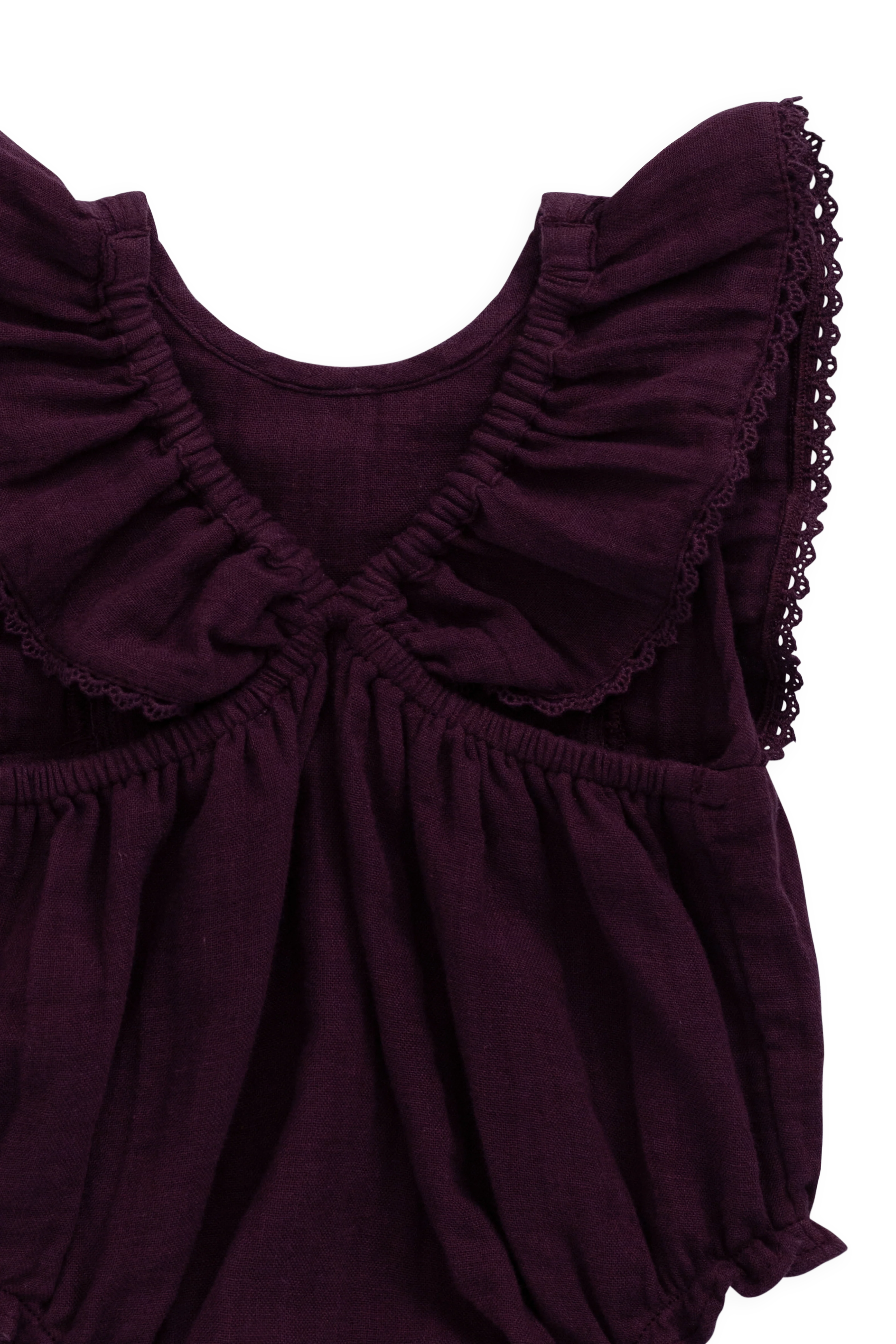 Organic Cotton Muslin Beatrice Playsuit - Fig - Image 16