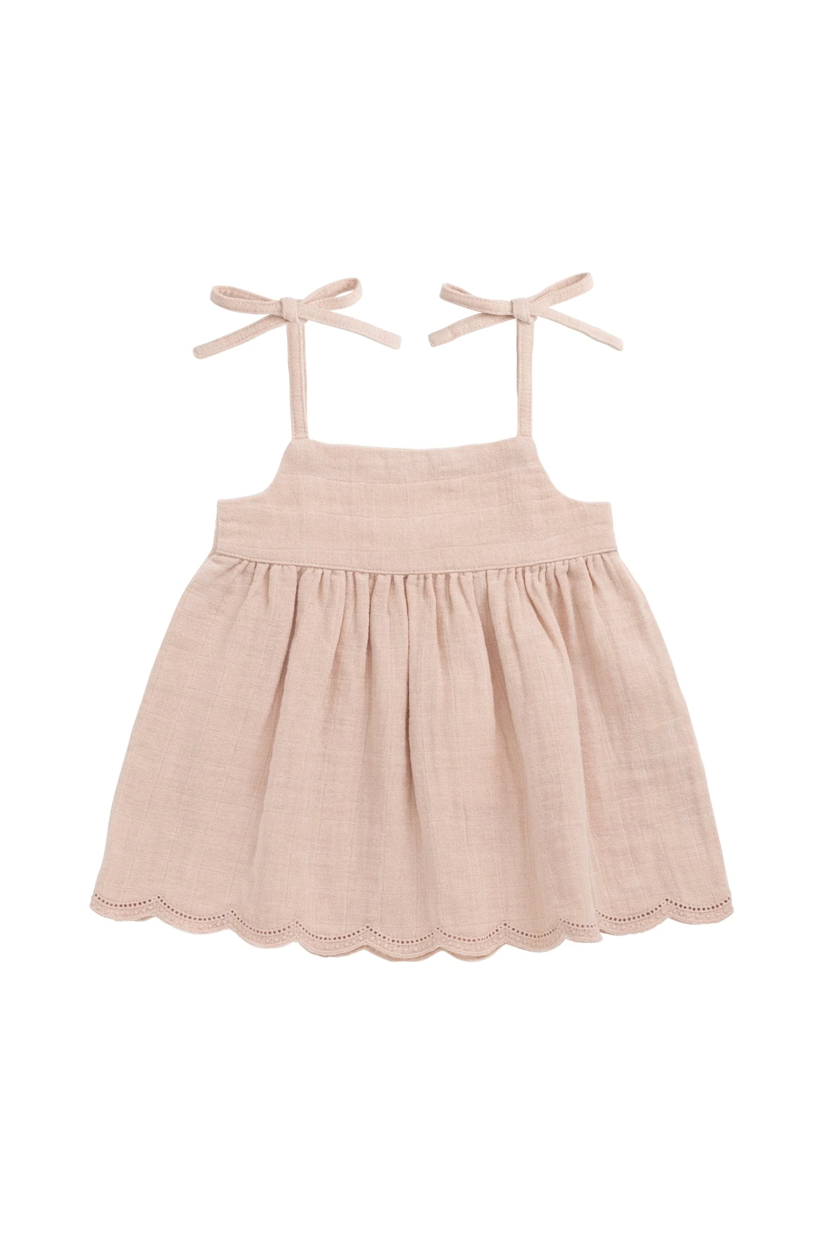 Organic Cotton Muslin Briella Top - Chalky Pink - Image 2