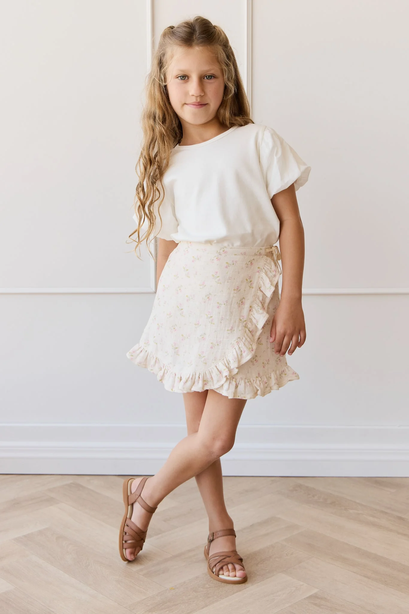 Organic Cotton Muslin Celine Skirt - Emelia Pink