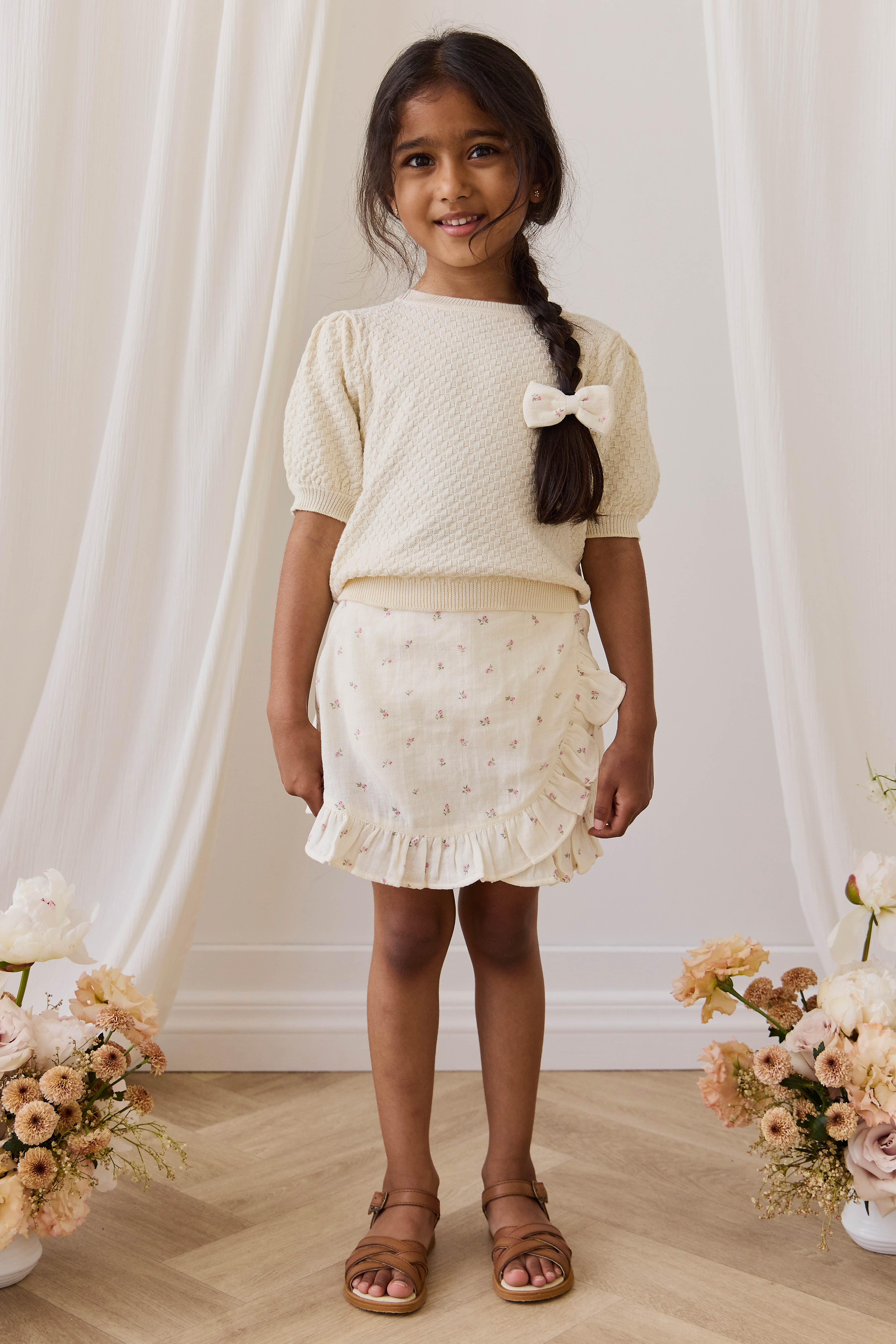 Organic Cotton Muslin Celine Skirt - Willow Rose - Image 5