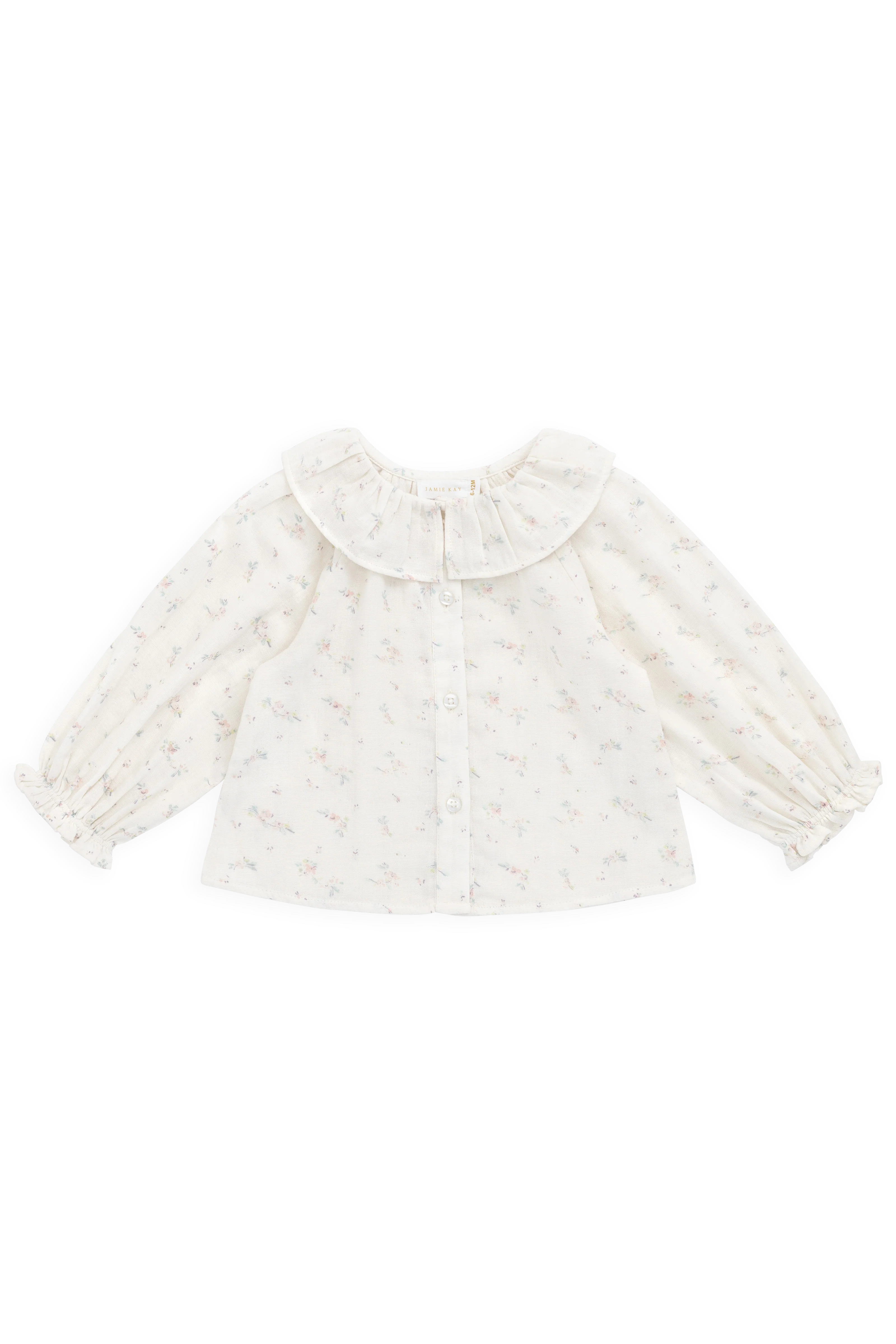 Organic Cotton Muslin Christabel Blouse - Solange Snow - Image 2