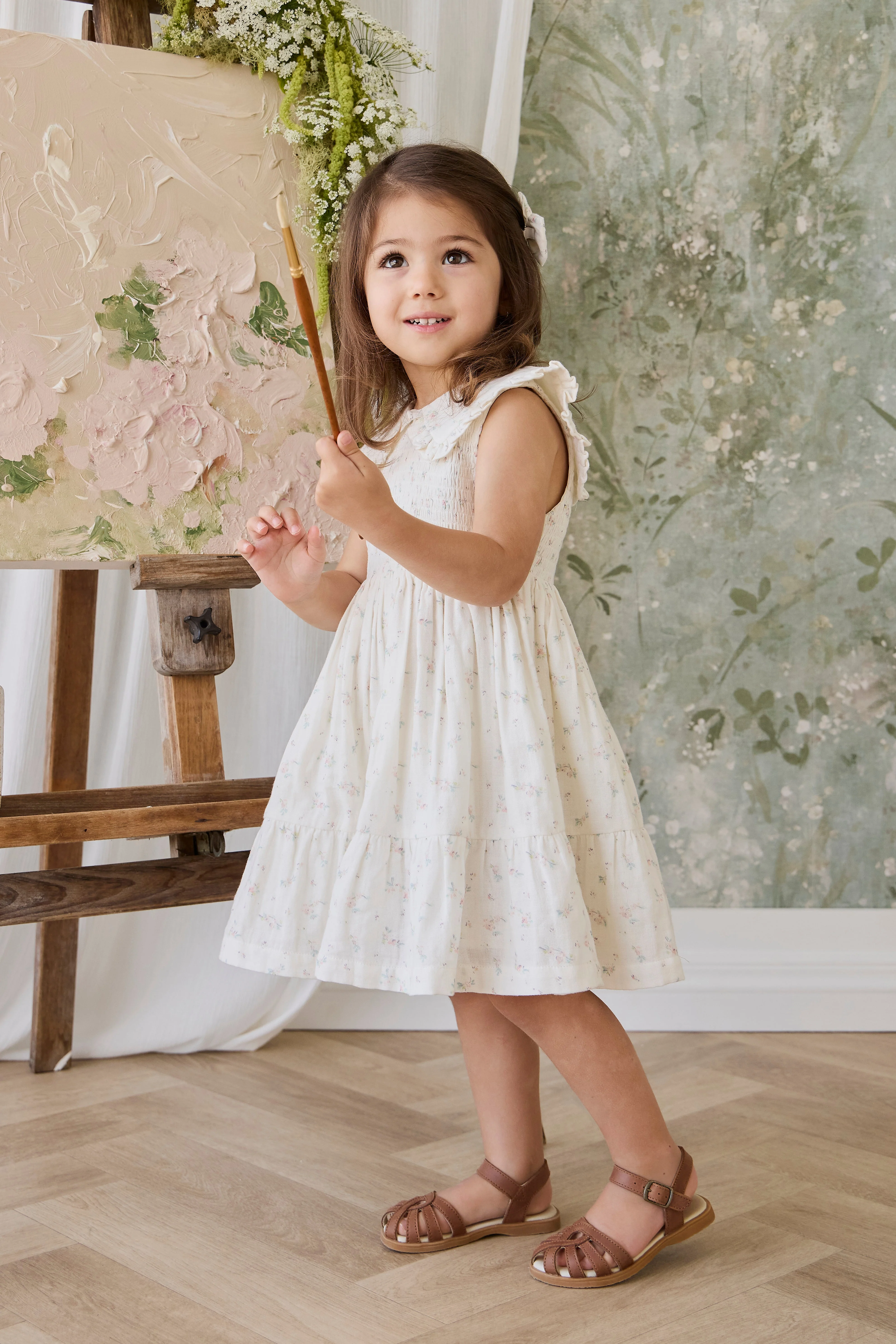 Organic Cotton Muslin Christabel Dress - Solange Snow - Image 12