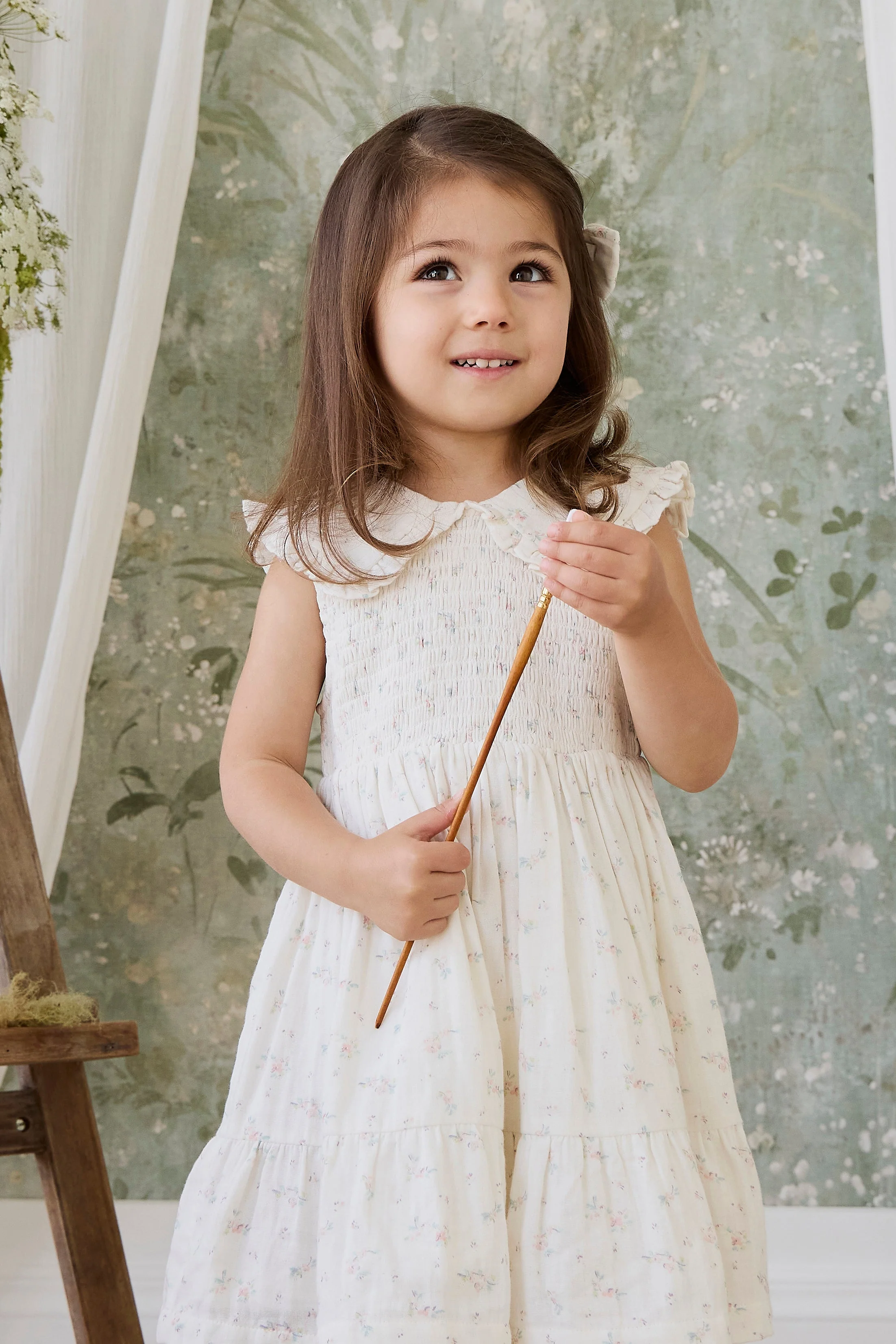 Organic Cotton Muslin Christabel Dress - Solange Snow - Image 5
