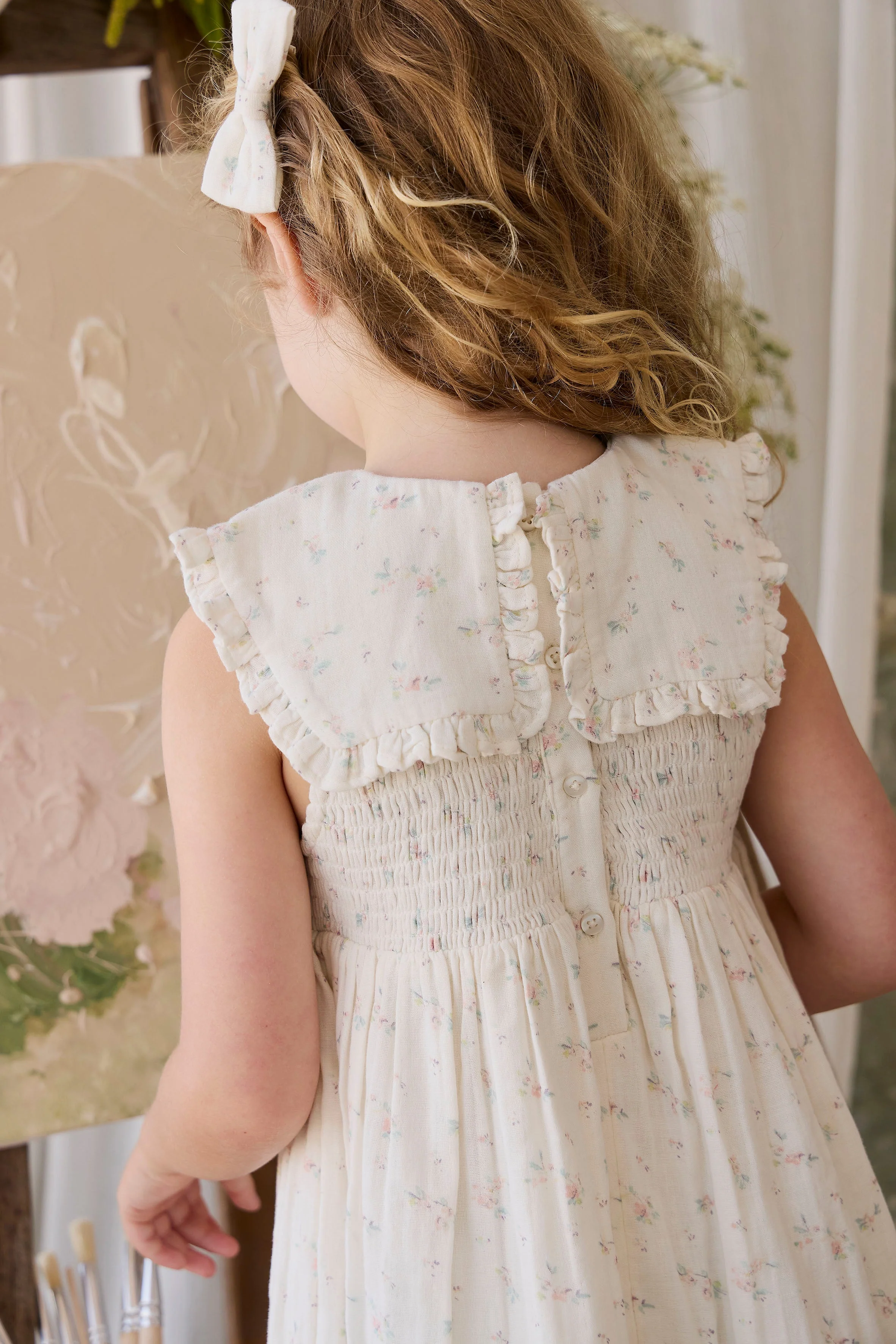 Organic Cotton Muslin Christabel Dress - Solange Snow - Image 6