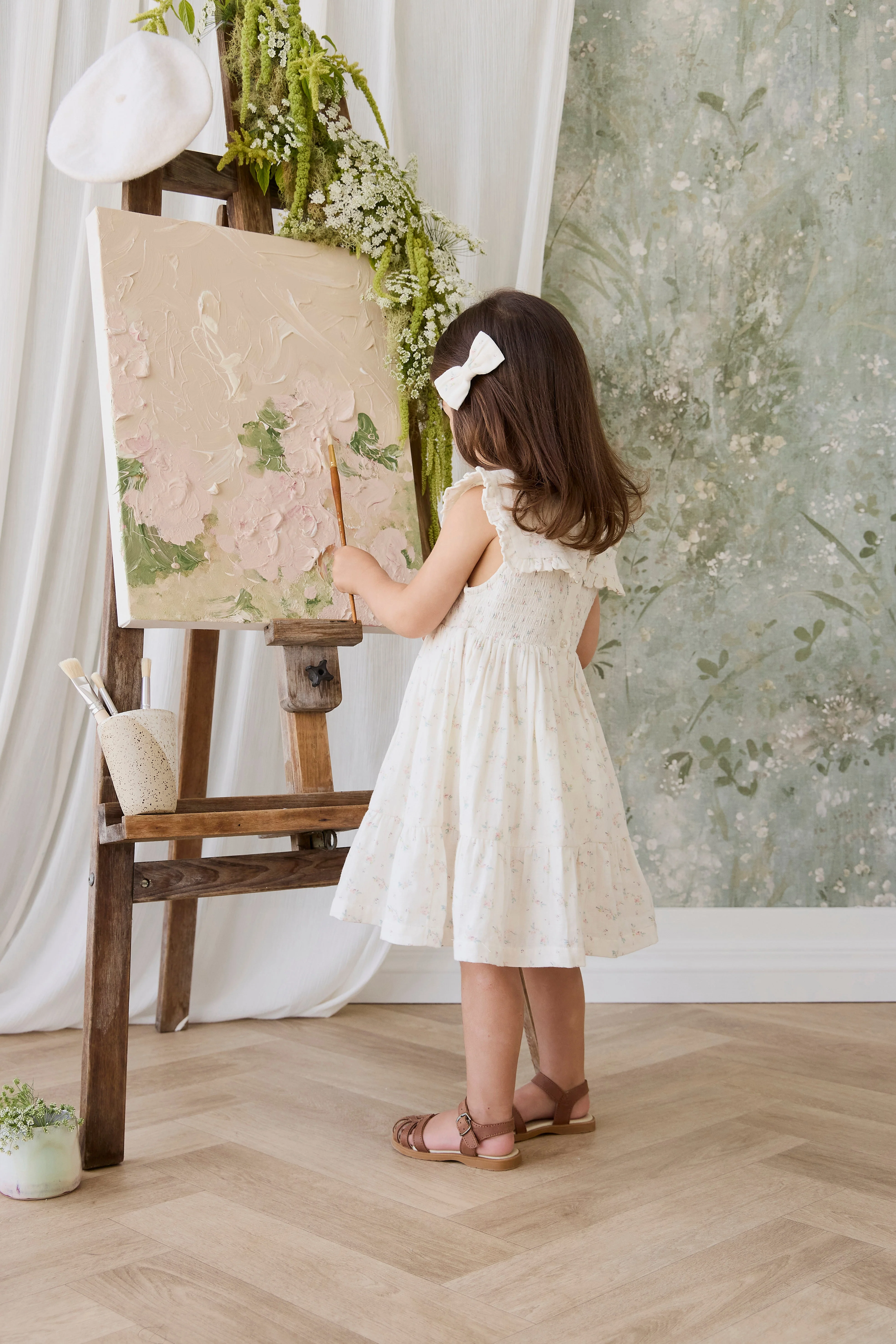 Organic Cotton Muslin Christabel Dress - Solange Snow - Image 7