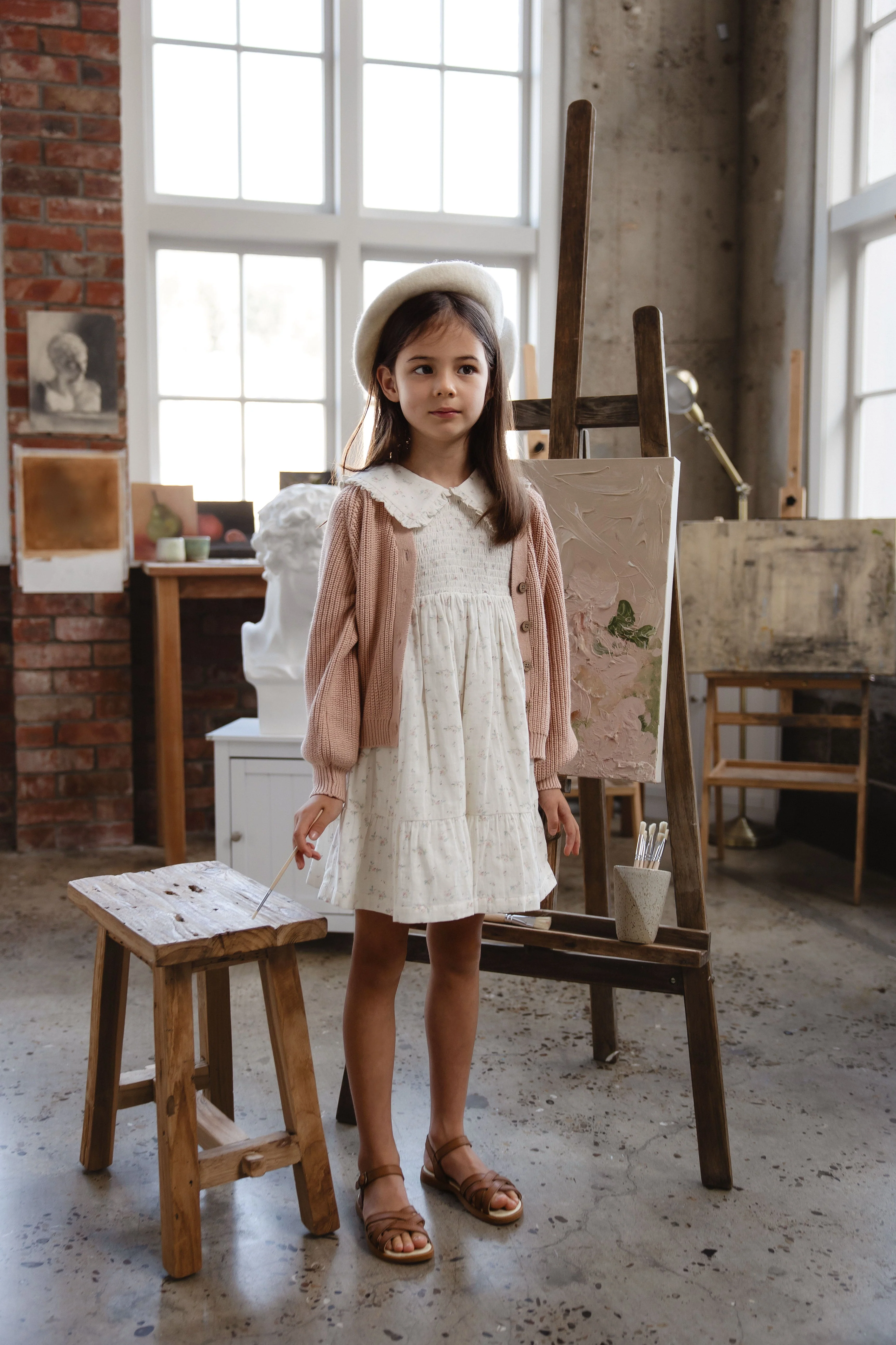 Organic Cotton Muslin Christabel Dress - Solange Snow - Image 8