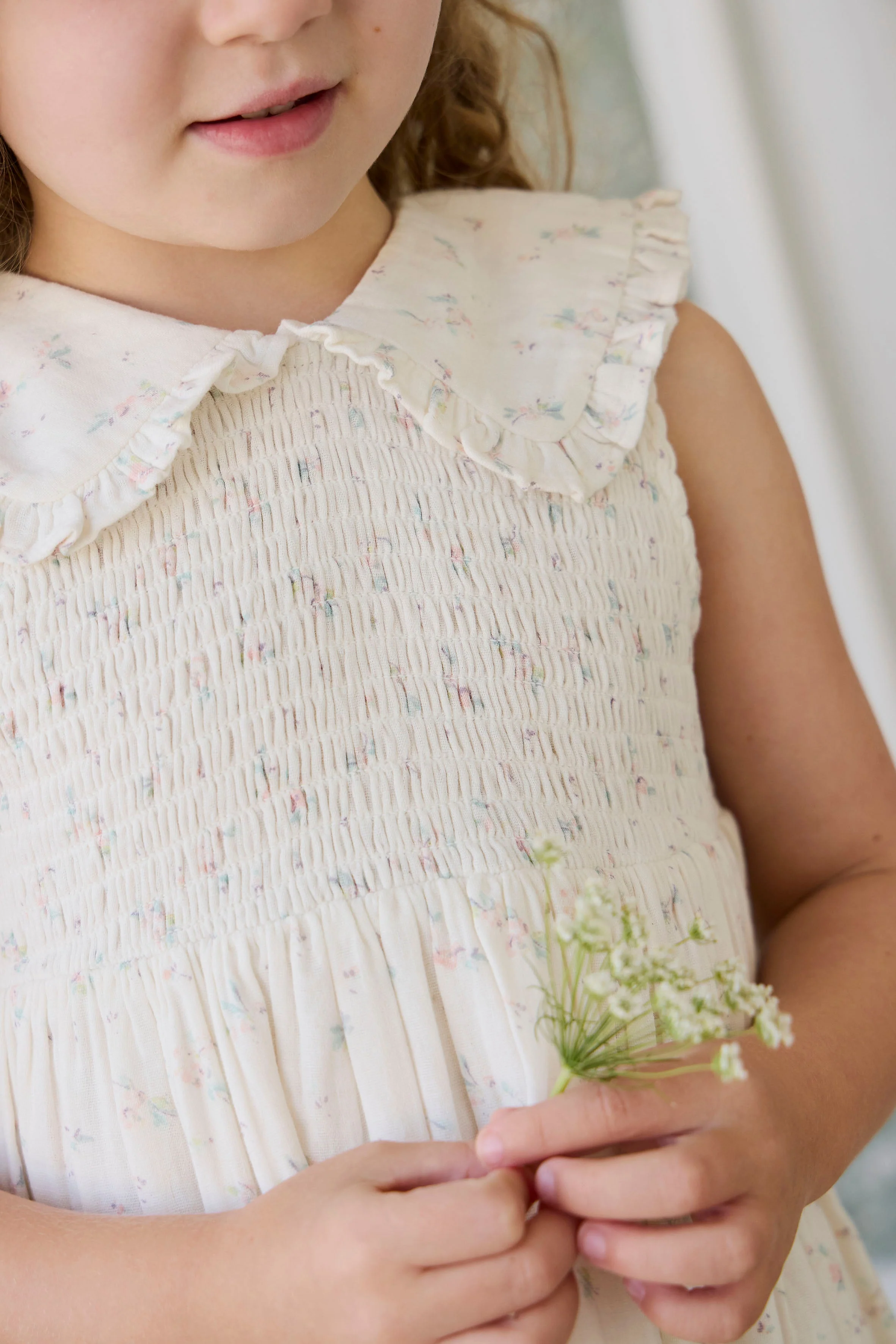 Organic Cotton Muslin Christabel Dress - Solange Snow - Image 9