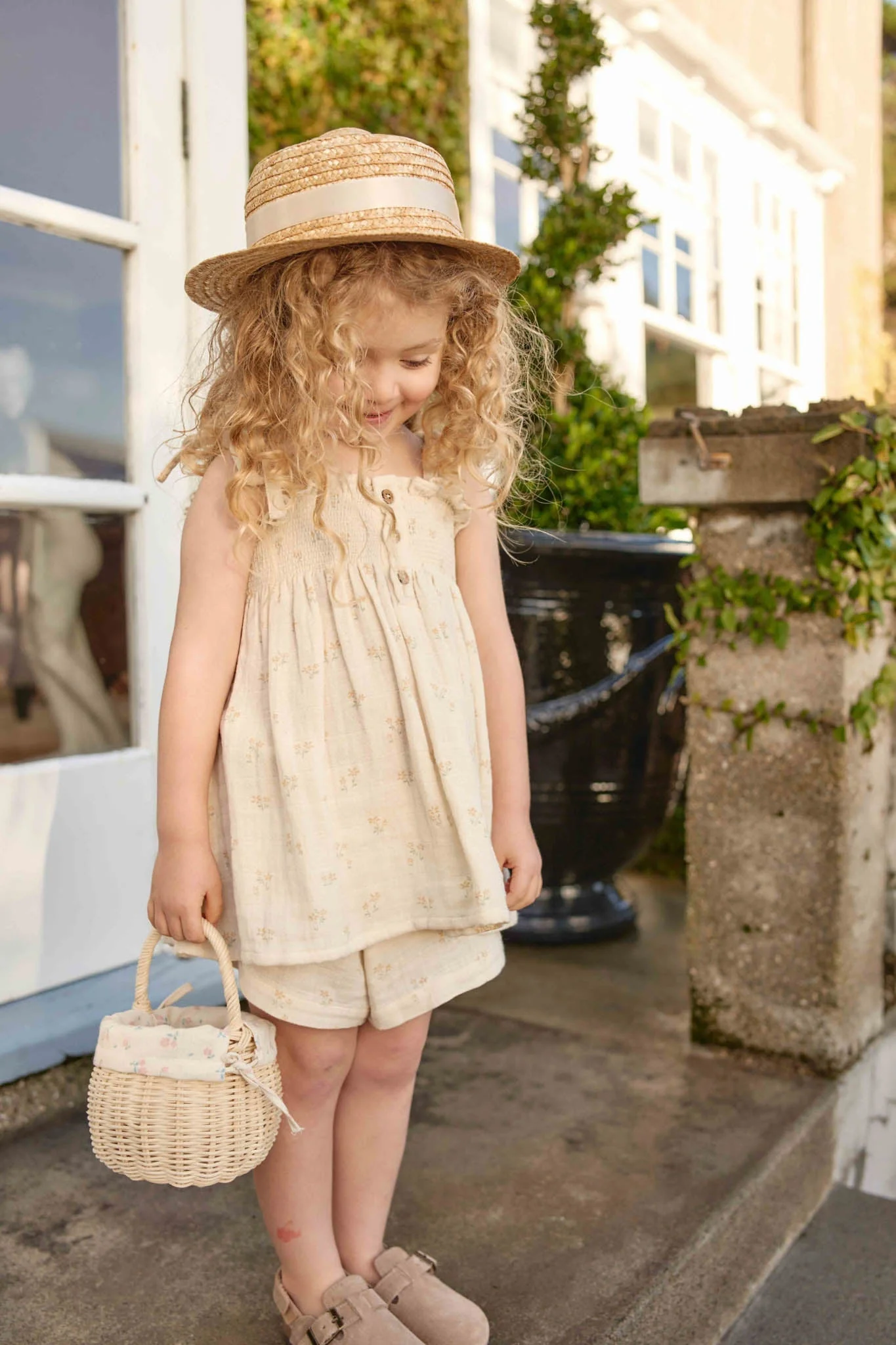 Organic Cotton Muslin Elodie Short - Pauline Chamomile - Image 5