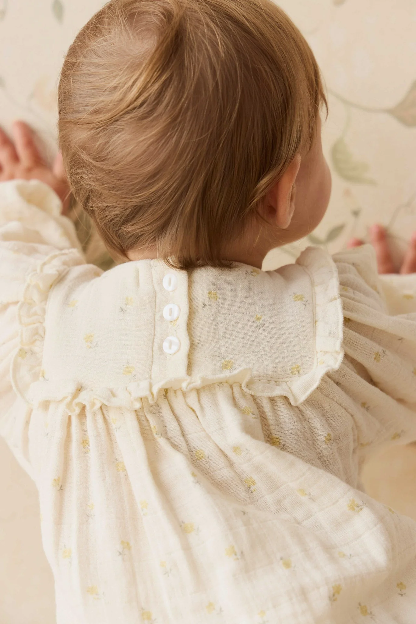 Organic Cotton Muslin Frances Playsuit - Vintage Ditsy - Image 6