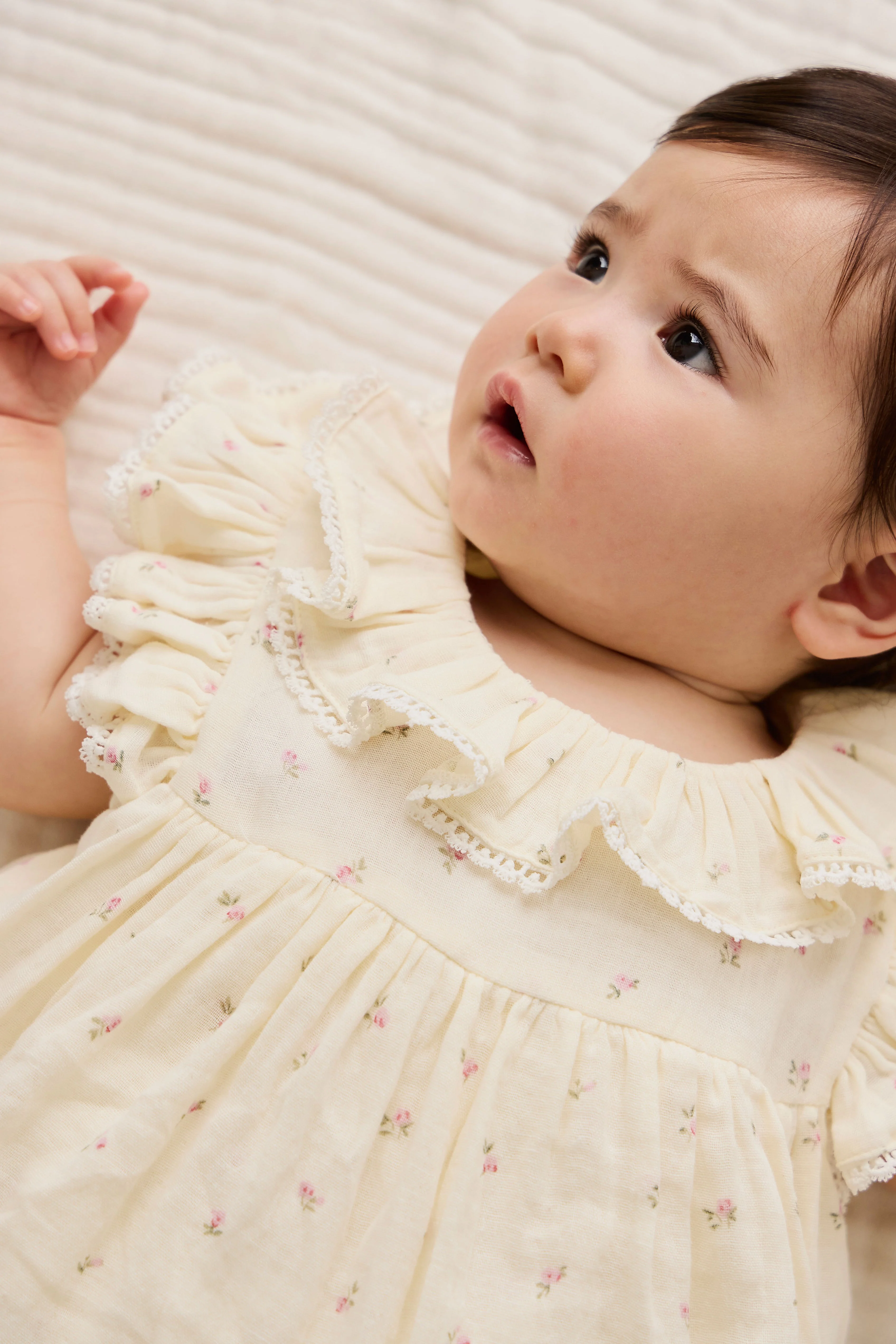 Organic Cotton Muslin Frannie Playsuit - Willow Rose - Image 2