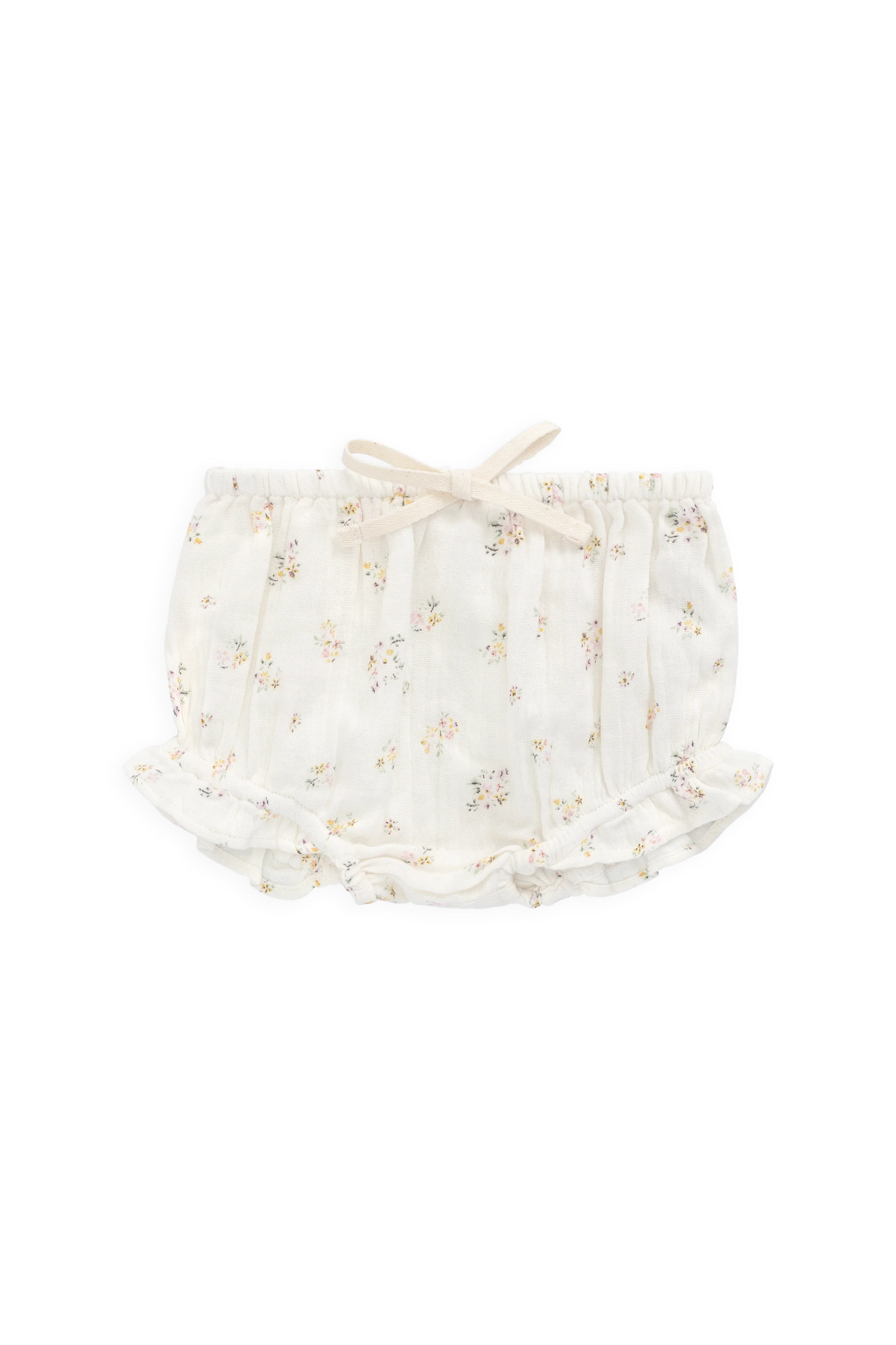Organic Cotton Muslin Frill Bloomer - Ayla Whisper