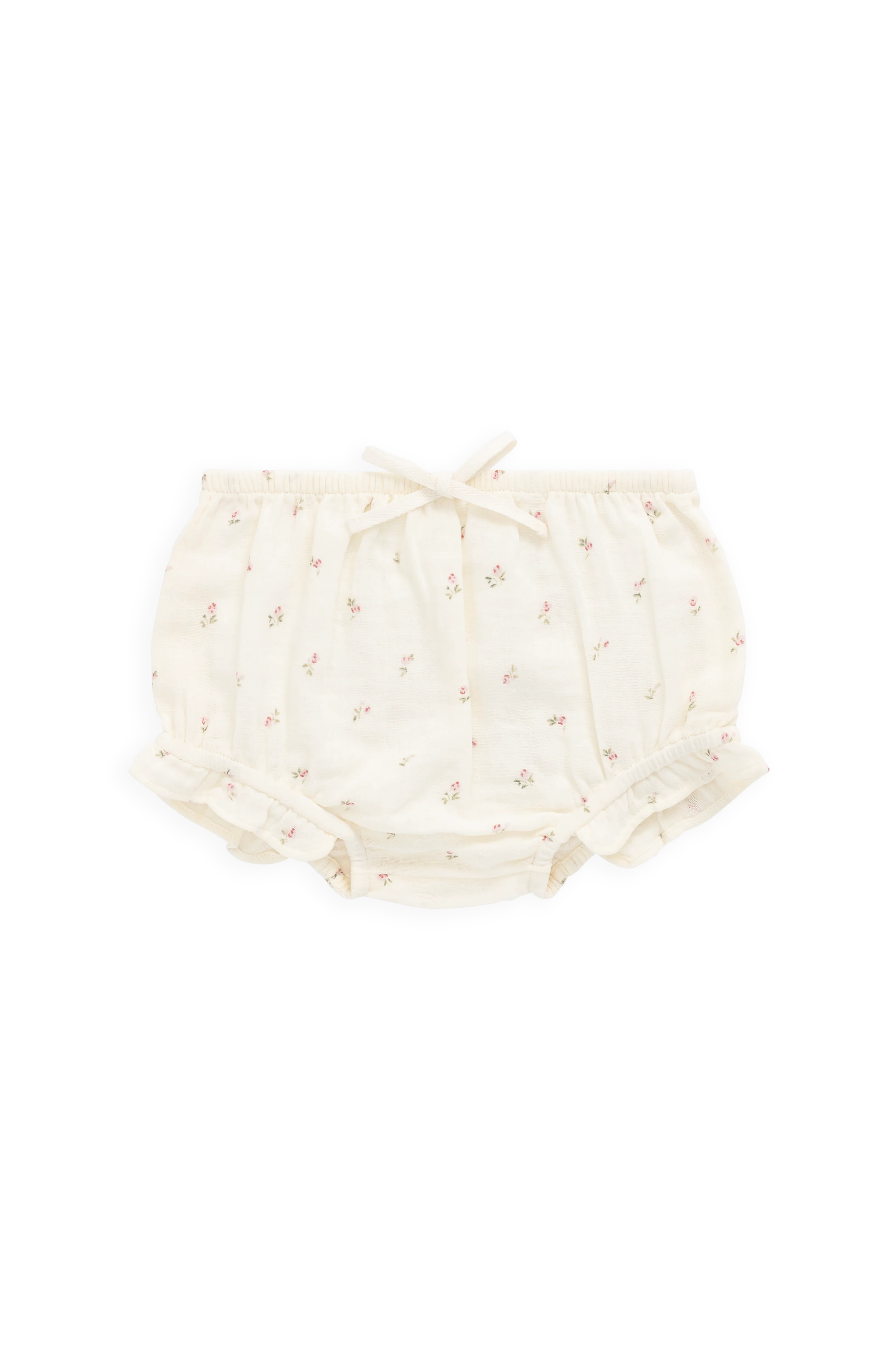 Organic Cotton Muslin Frill Bloomer - Willow Rose - Image 2