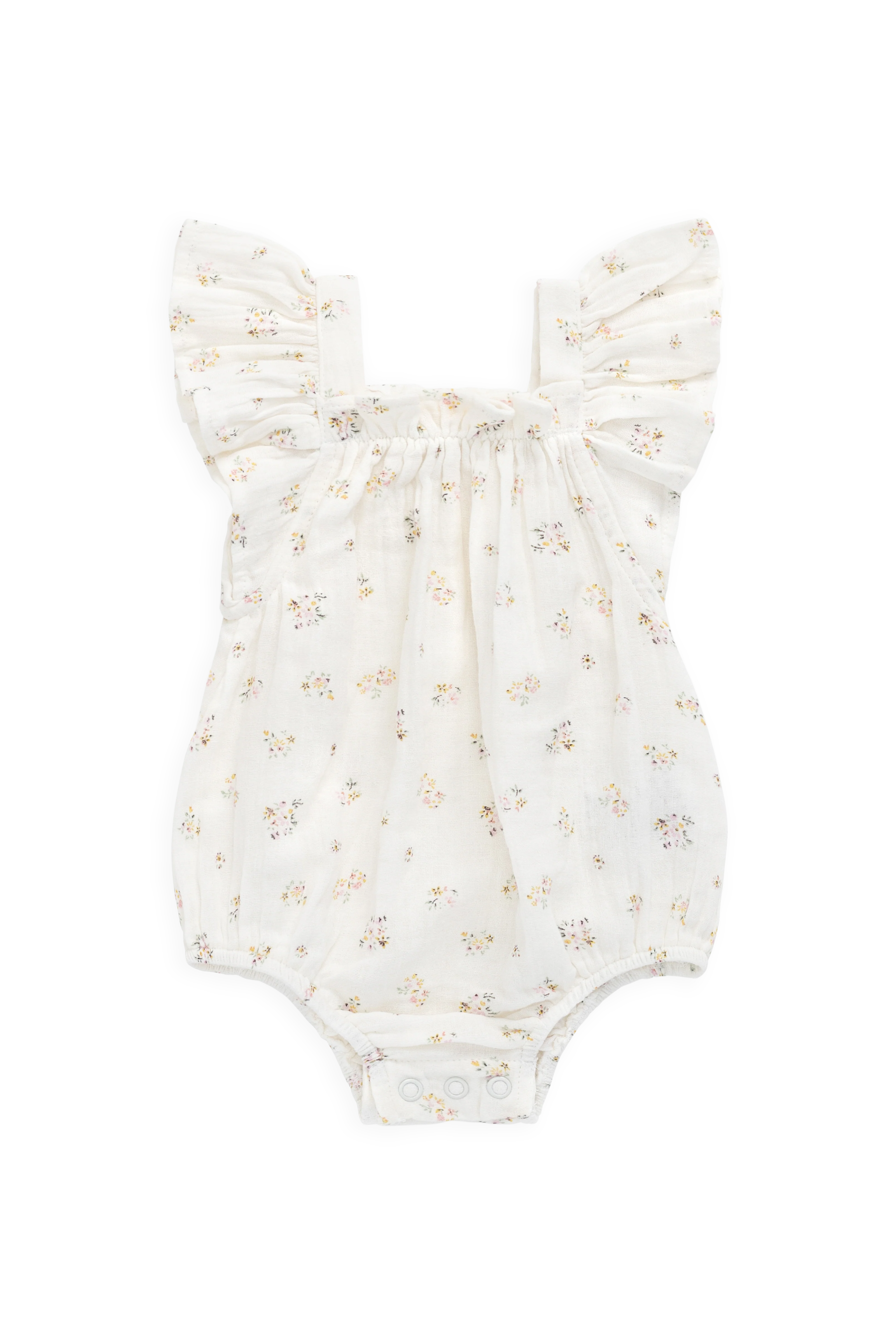 Organic Cotton Muslin Harriet Playsuit - Ayla Whisper - Image 2