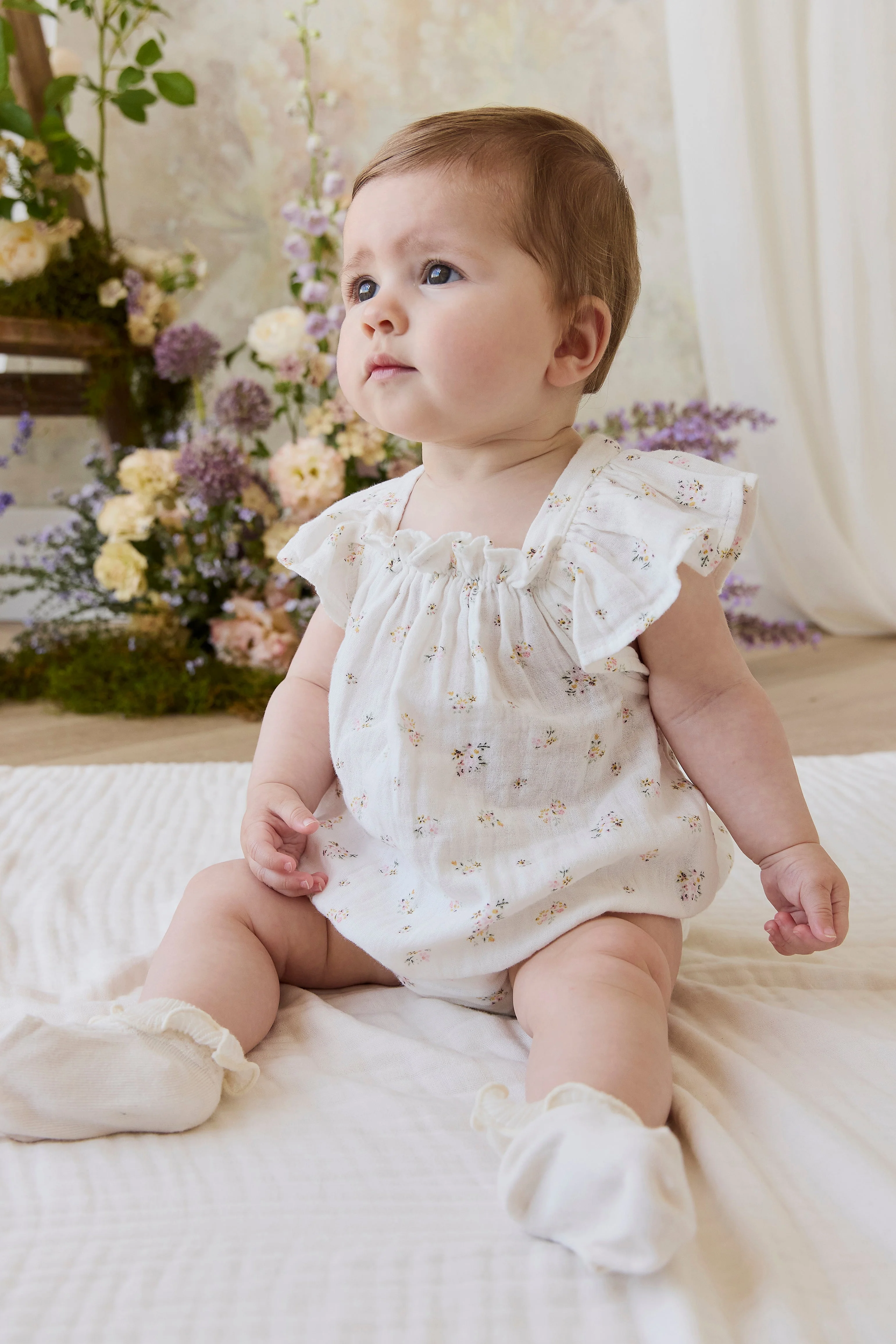 Organic Cotton Muslin Harriet Playsuit - Ayla Whisper - Image 6